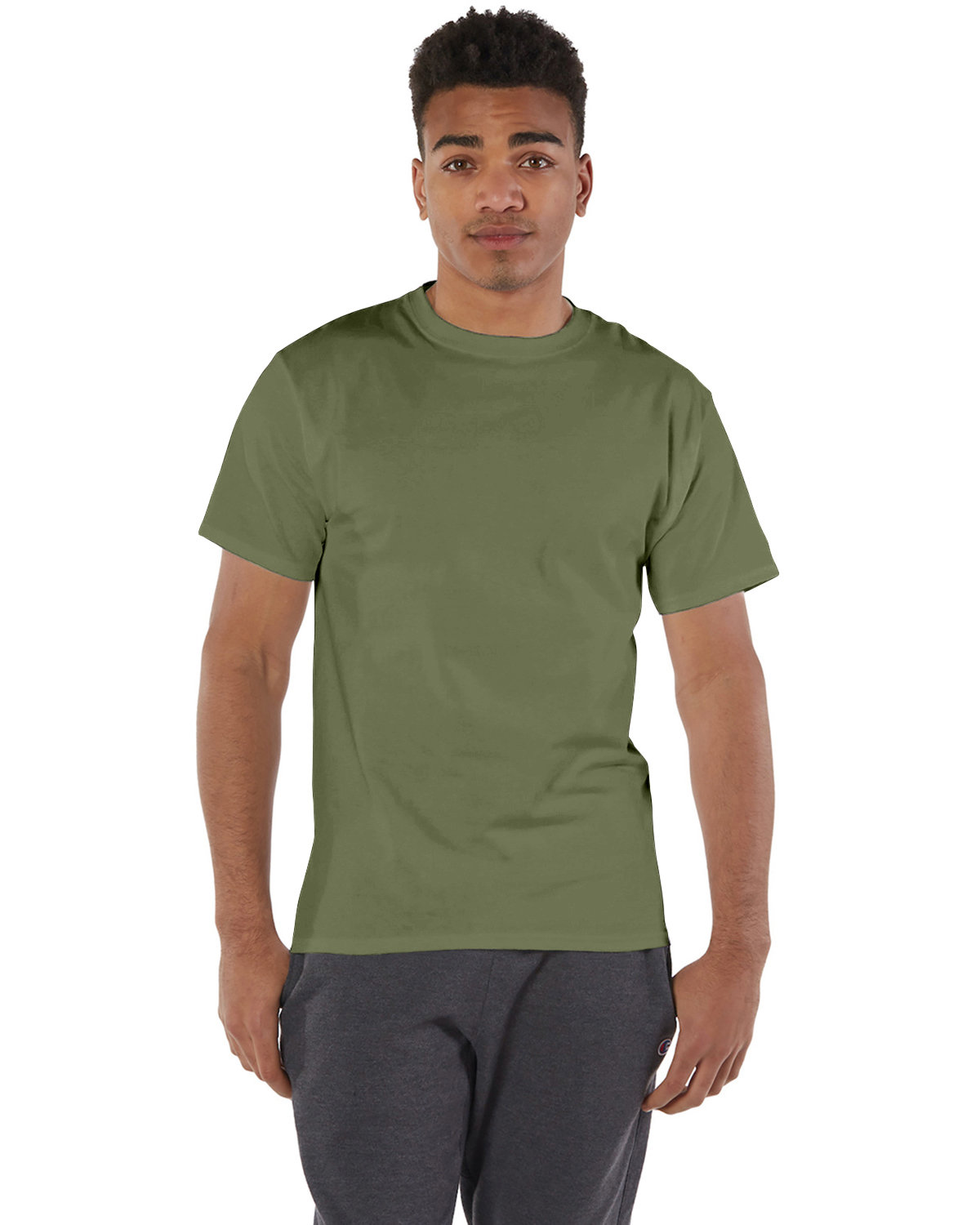 Pack Of 10 Champion T525C Mens Short Sleeve Crew Stylish Plain Blank T-Shirt - Picture 11 of 27