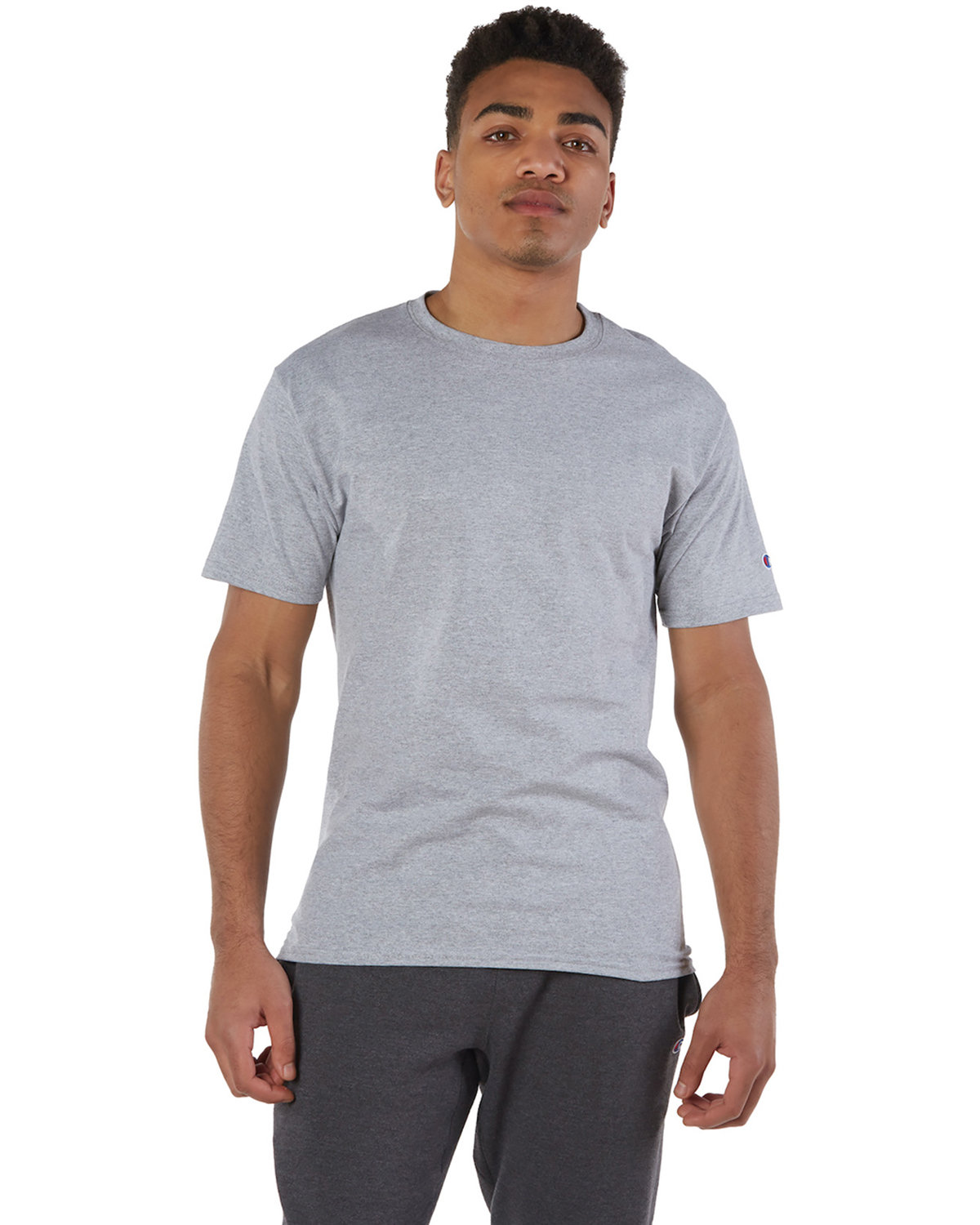 Pack Of 10 Champion T525C Mens Short Sleeve Crew Stylish Plain Blank T-Shirt - Picture 16 of 27