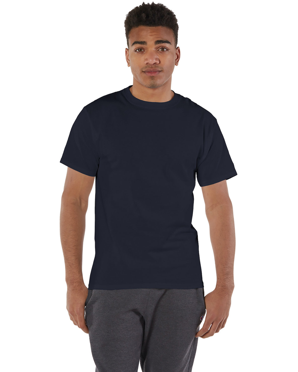 Pack Of 10 Champion T525C Mens Short Sleeve Crew Stylish Plain Blank T-Shirt - Picture 18 of 27