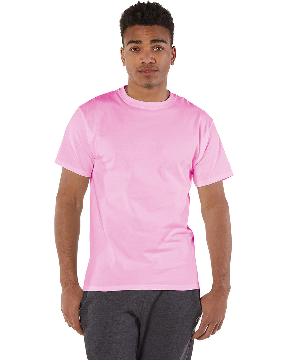 Pack Of 10 Champion T525C Mens Short Sleeve Crew Stylish Plain Blank T-Shirt - Picture 20 of 27