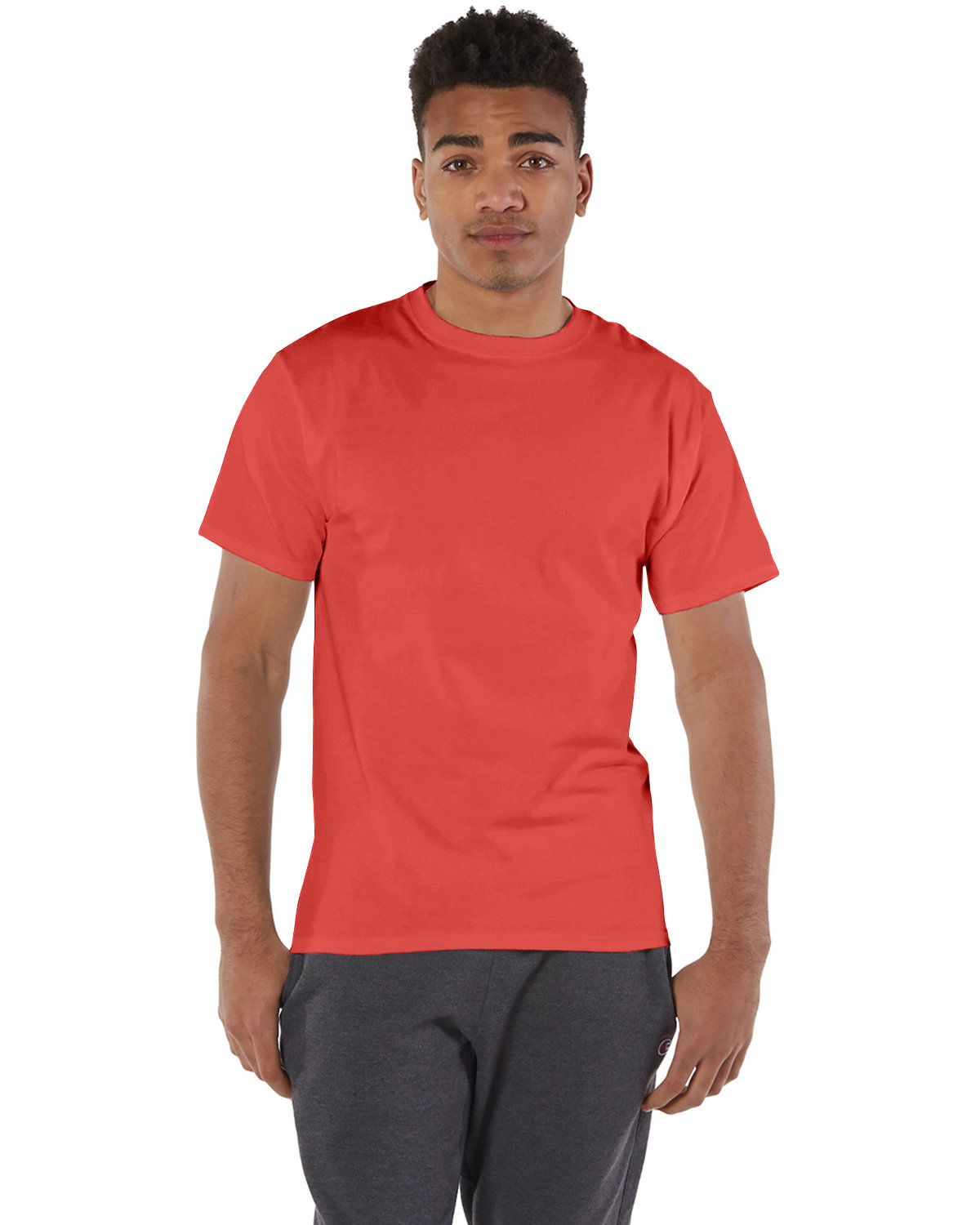 Pack Of 10 Champion T525C Mens Short Sleeve Crew Stylish Plain Blank T-Shirt - Picture 23 of 27
