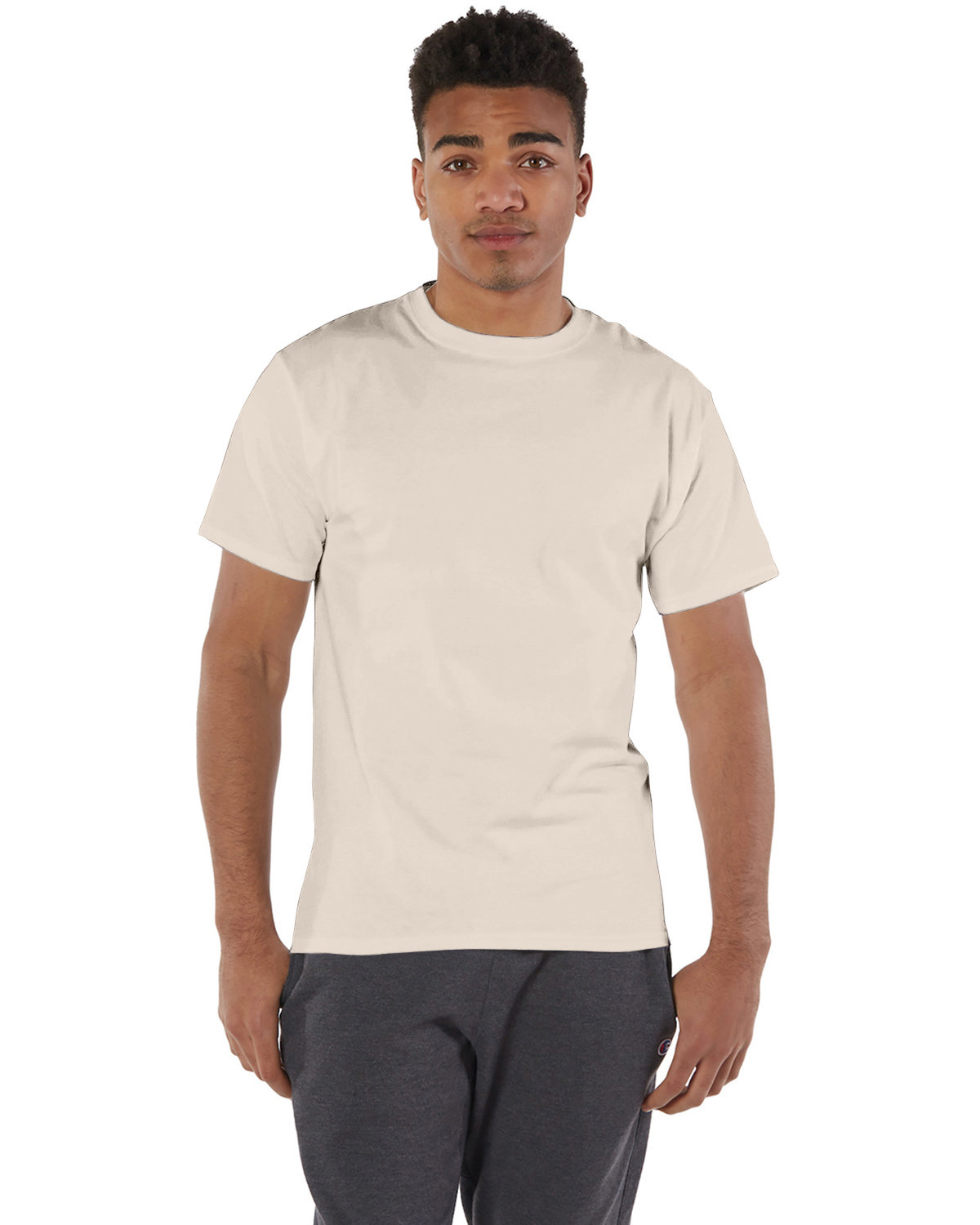 Pack Of 10 Champion T525C Mens Short Sleeve Crew Stylish Plain Blank T-Shirt - Picture 25 of 27