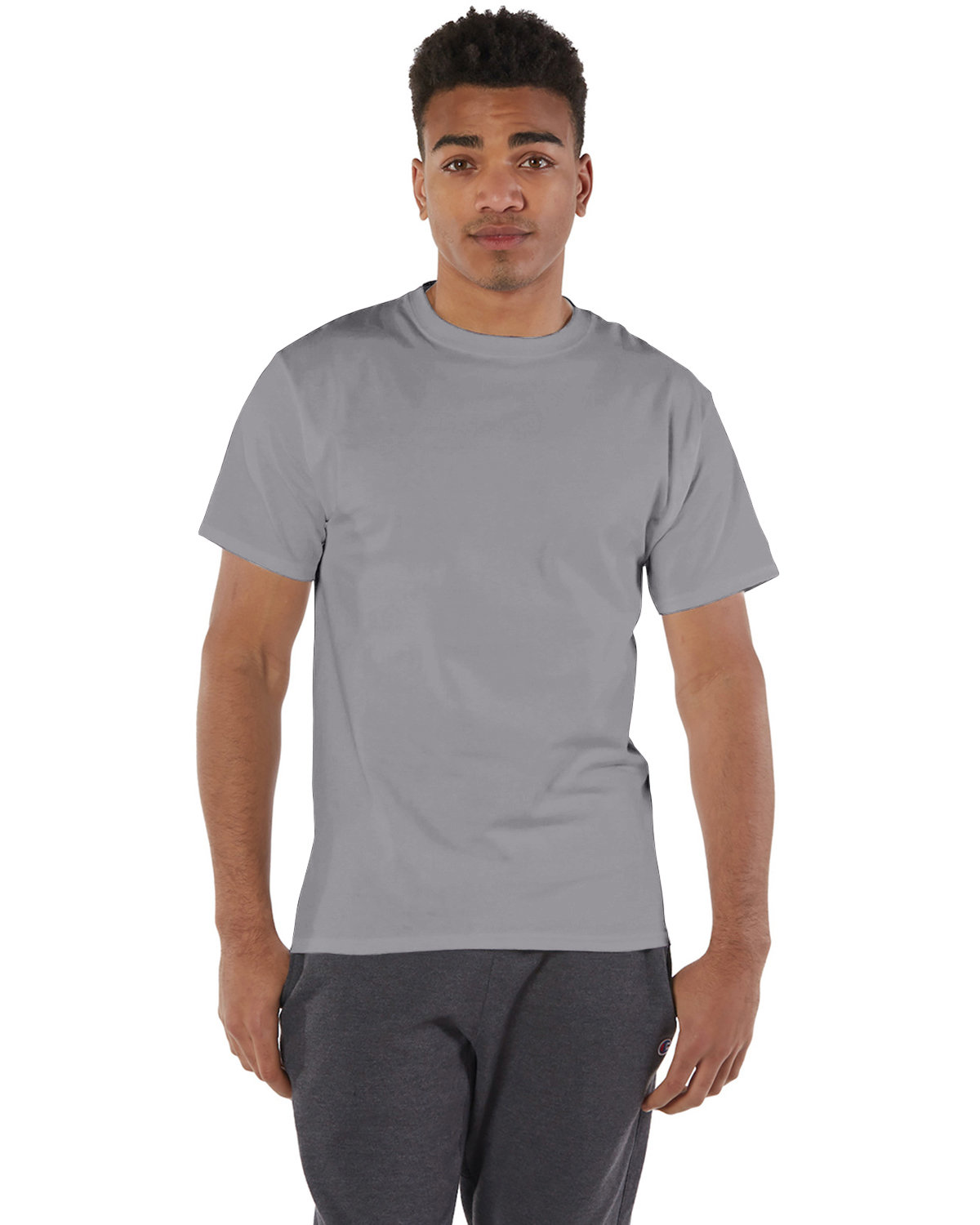 Pack Of 10 Champion T525C Mens Short Sleeve Crew Stylish Plain Blank T-Shirt - Picture 26 of 27