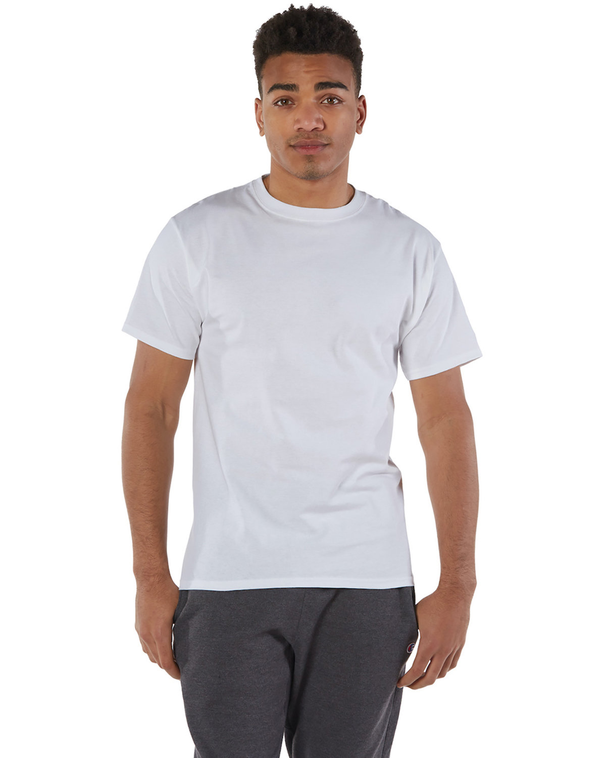 Pack Of 10 Champion T525C Mens Short Sleeve Crew Stylish Plain Blank T-Shirt - Picture 27 of 27