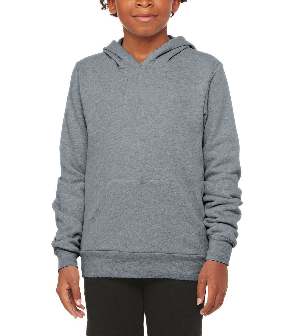 JustBlanks Unisex Youth Fleece Pullover Hoodie - JB3719Y - Picture 2 of 5