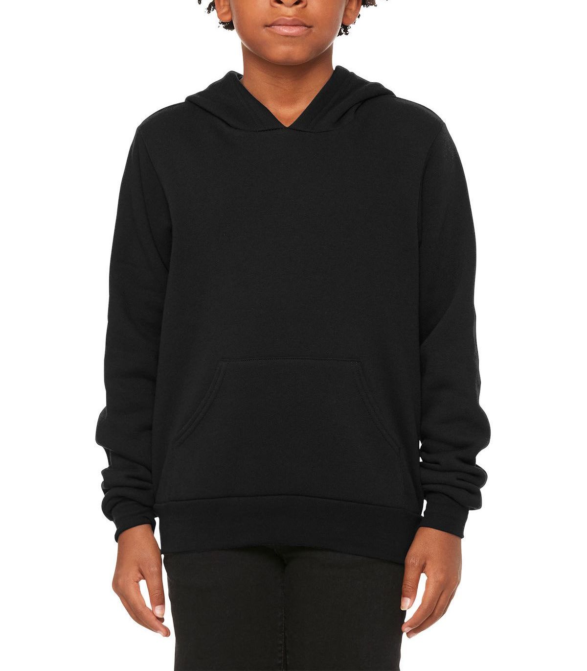 JustBlanks Unisex Youth Fleece Pullover Hoodie - JB3719Y - Picture 3 of 5