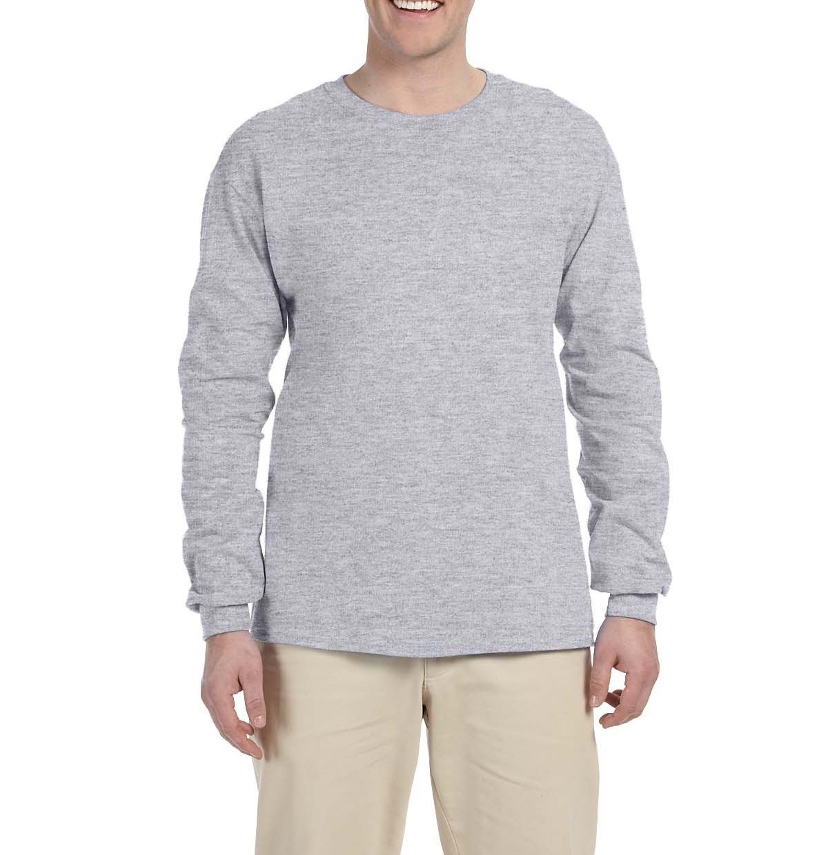 Just Blanks Men's Ultra HD Cotton Long Sleeve Tee T-Shirt - JB4930