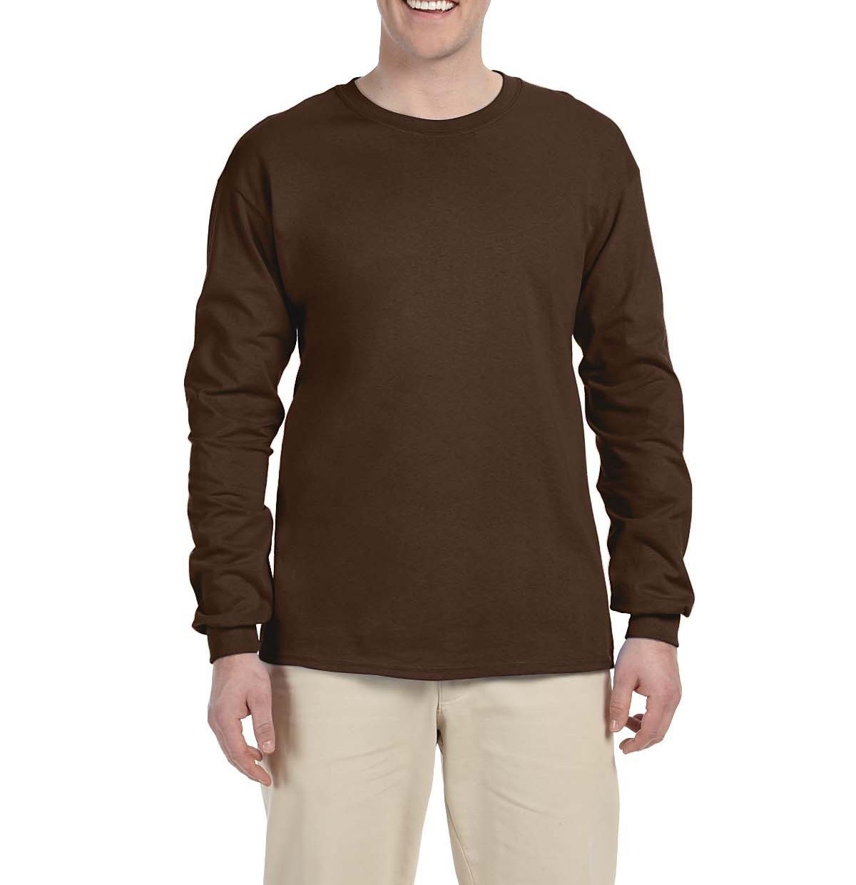 Just Blanks Men's Ultra HD Cotton Long Sleeve Tee T-Shirt - JB4930