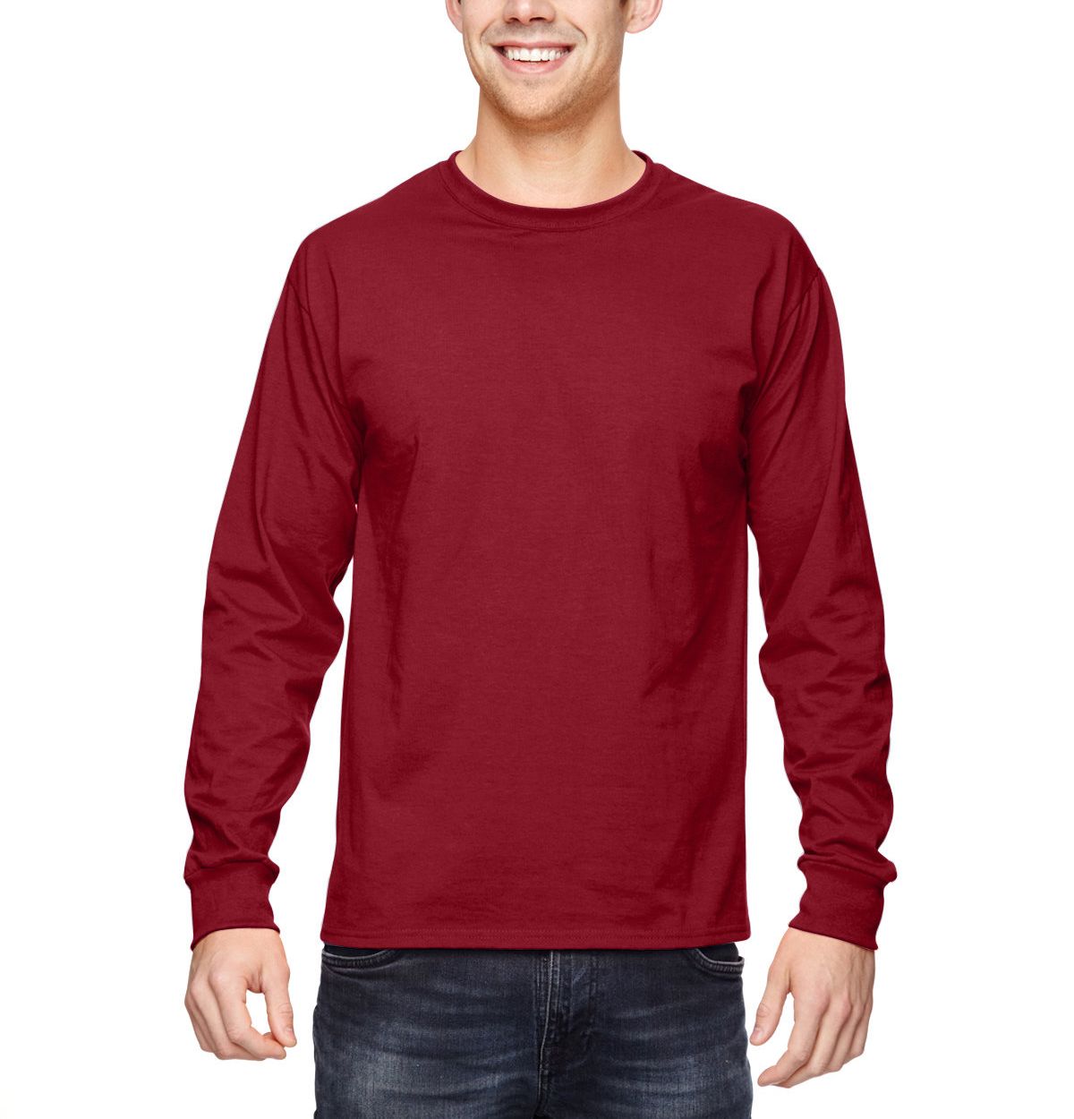 Just Blanks Men's Ultra HD Cotton Long Sleeve Tee T-Shirt - JB4930