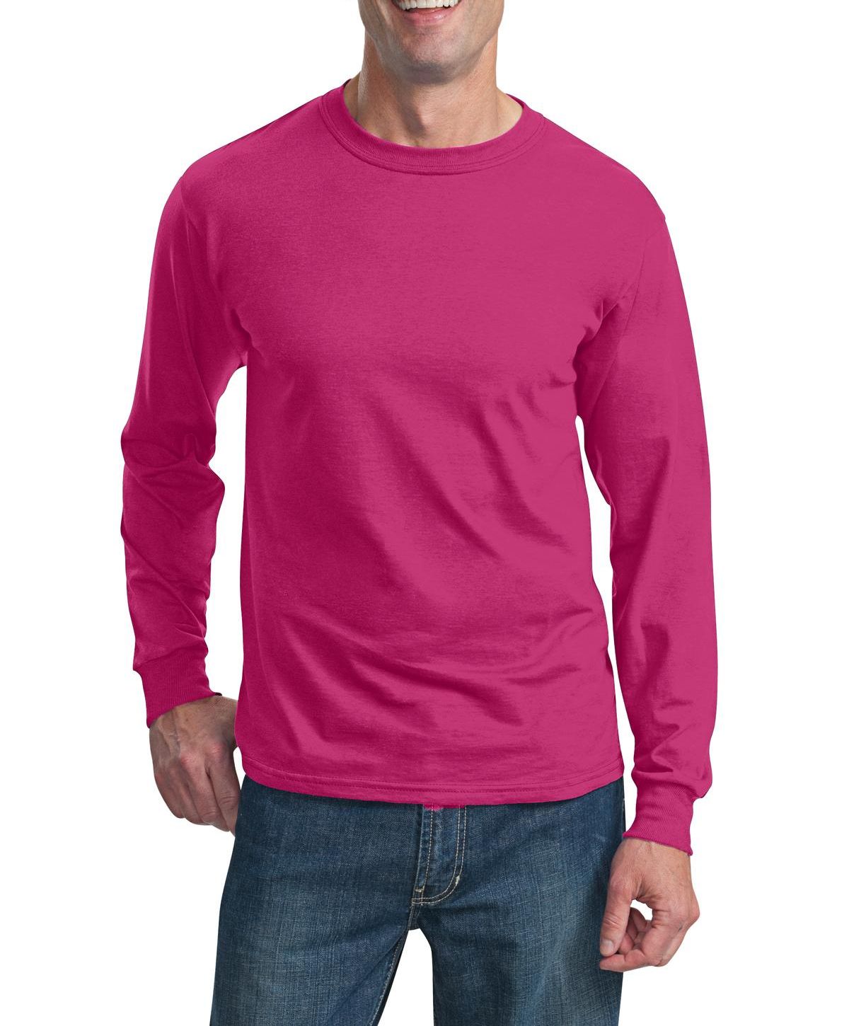 Just Blanks Men's Ultra HD Cotton Long Sleeve Tee T-Shirt - JB4930