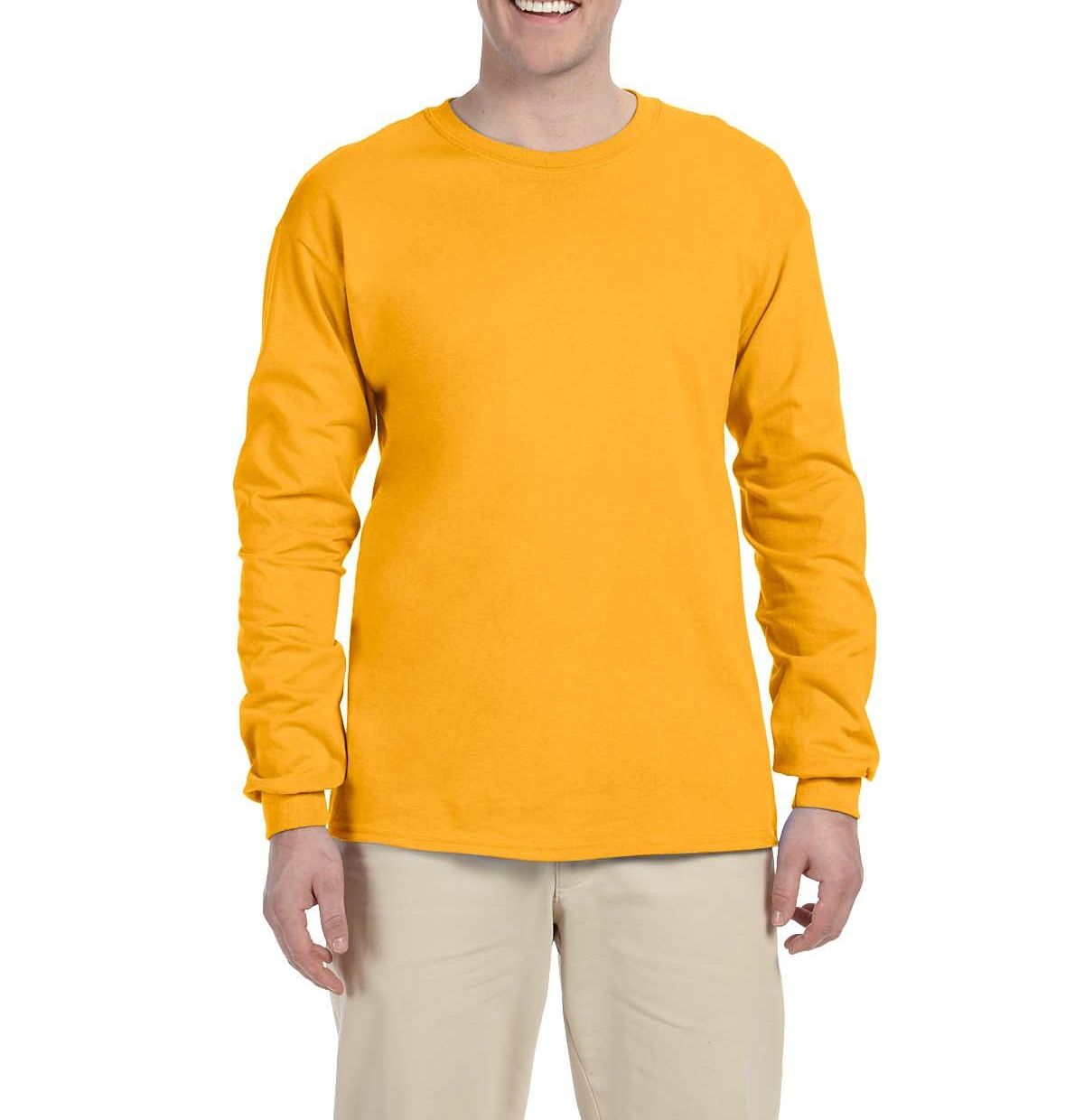 Just Blanks Men's Ultra HD Cotton Long Sleeve Tee T-Shirt - JB4930