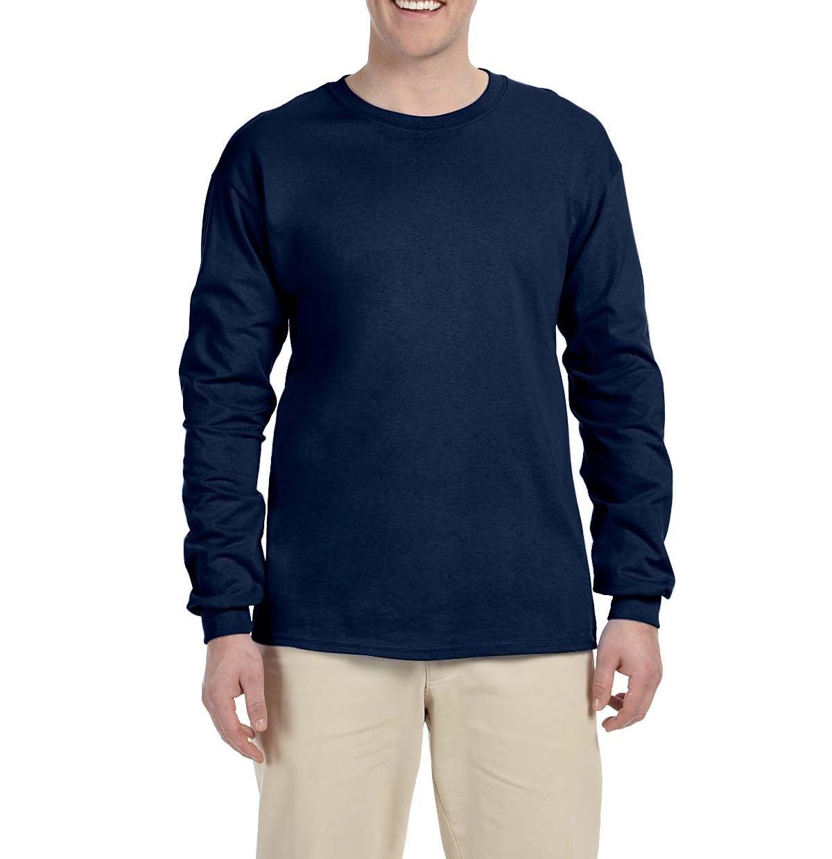 Just Blanks Men's Ultra HD Cotton Long Sleeve Tee T-Shirt - JB4930