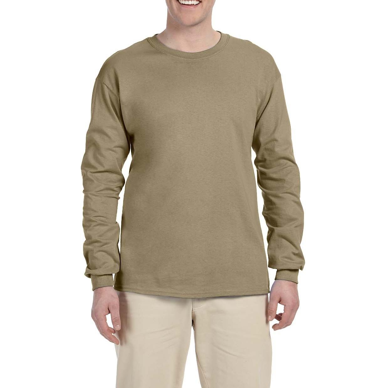 Just Blanks Men's Ultra HD Cotton Long Sleeve Tee T-Shirt - JB4930