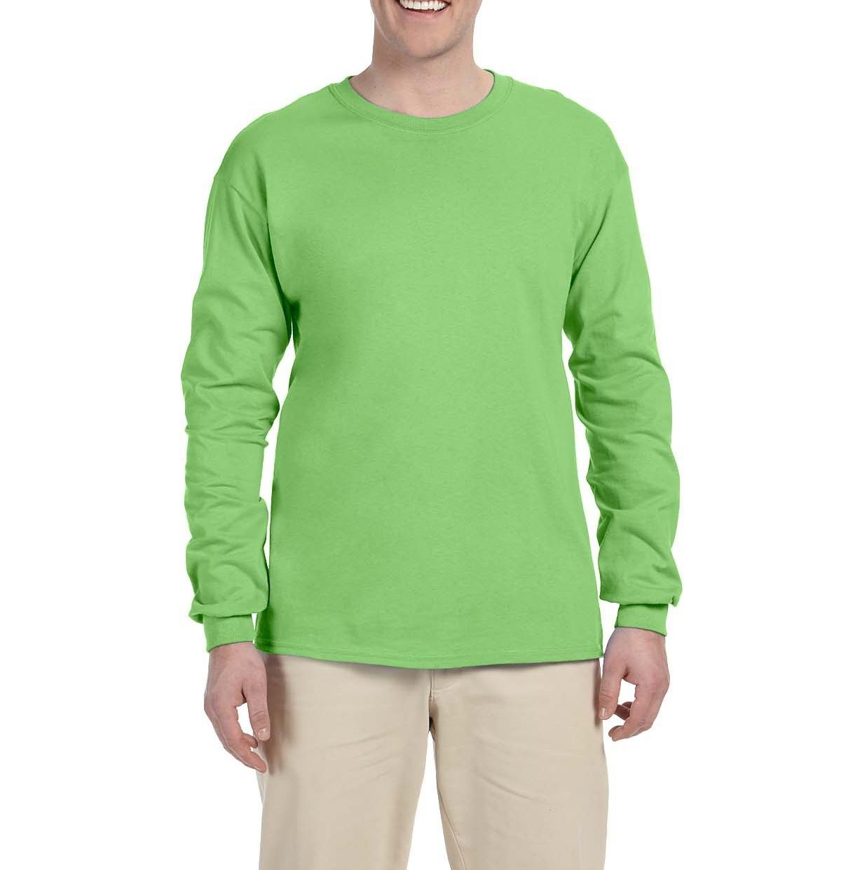 Just Blanks Men's Ultra HD Cotton Long Sleeve Tee T-Shirt - JB4930