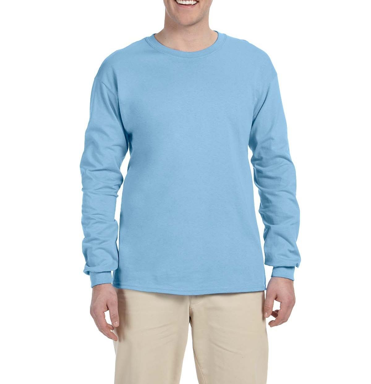 Just Blanks Men's Ultra HD Cotton Long Sleeve Tee T-Shirt - JB4930