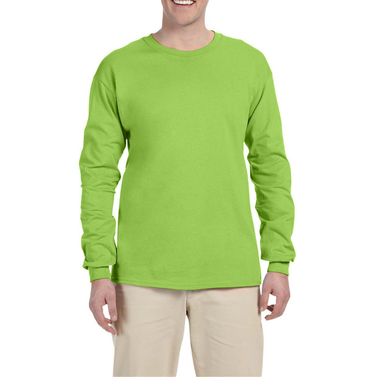 Just Blanks Men's Ultra HD Cotton Long Sleeve Tee T-Shirt - JB4930