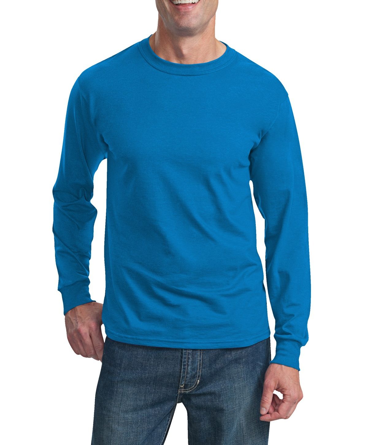 Just Blanks Men's Ultra HD Cotton Long Sleeve Tee T-Shirt - JB4930