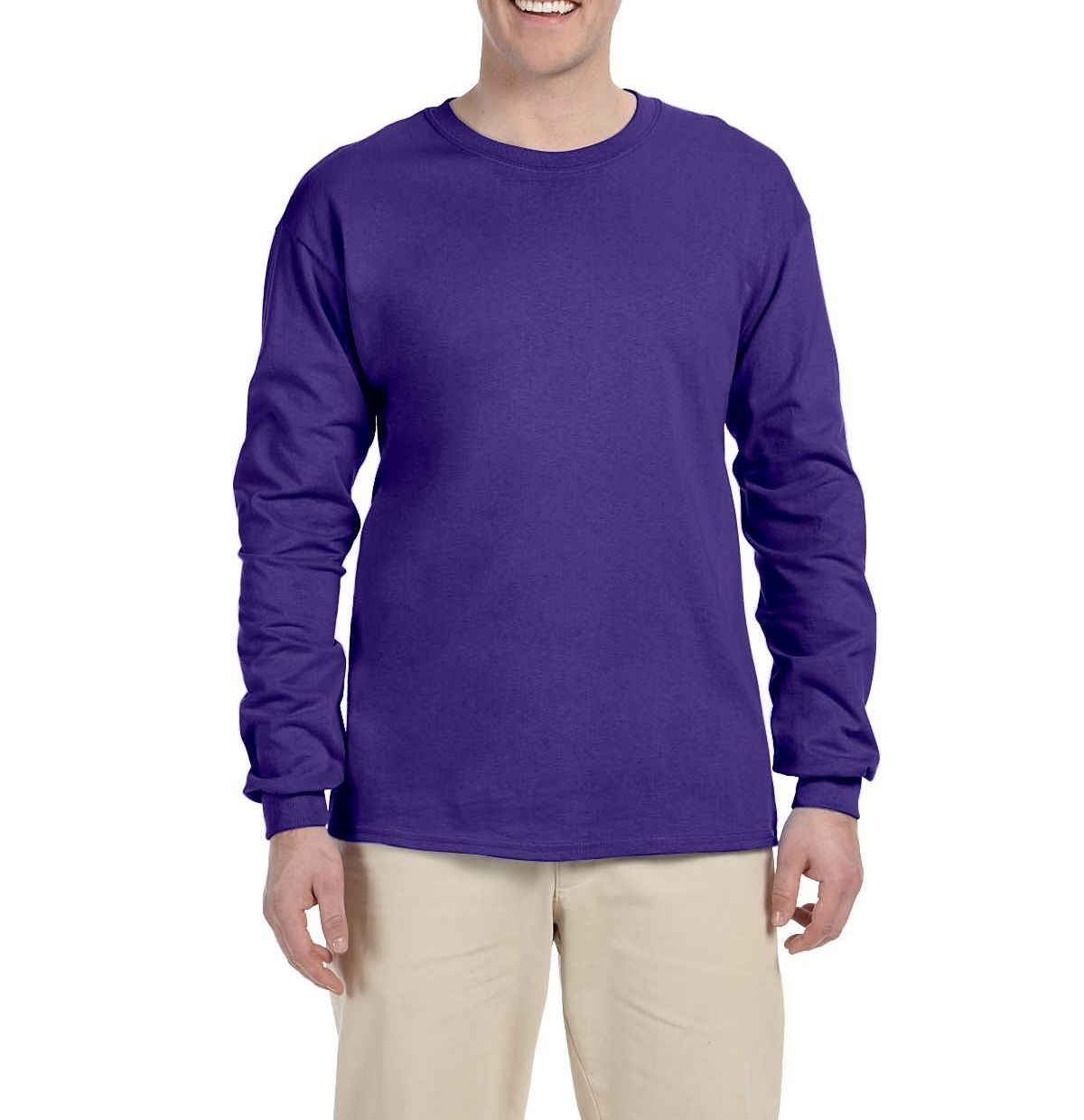 Just Blanks Men's Ultra HD Cotton Long Sleeve Tee T-Shirt - JB4930