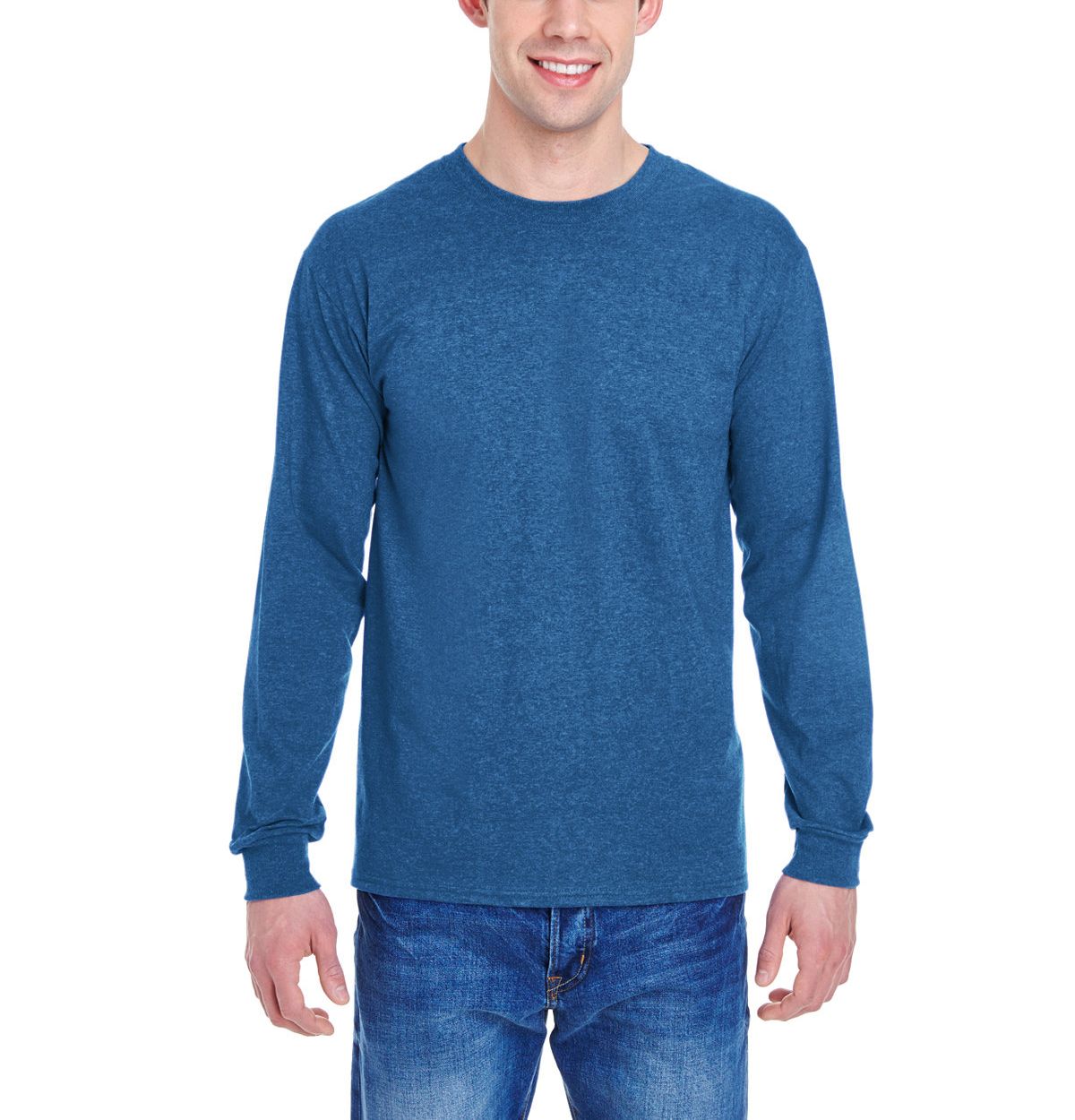 Just Blanks Men's Ultra HD Cotton Long Sleeve Tee T-Shirt - JB4930