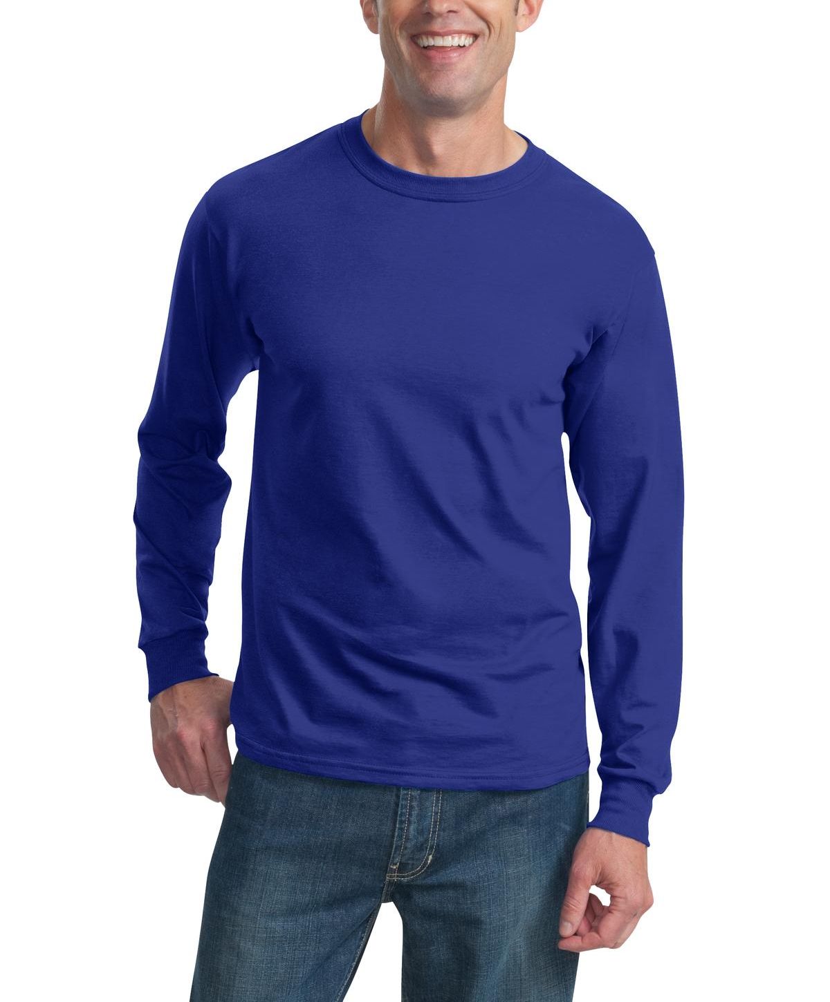 Just Blanks Men's Ultra HD Cotton Long Sleeve Tee T-Shirt - JB4930