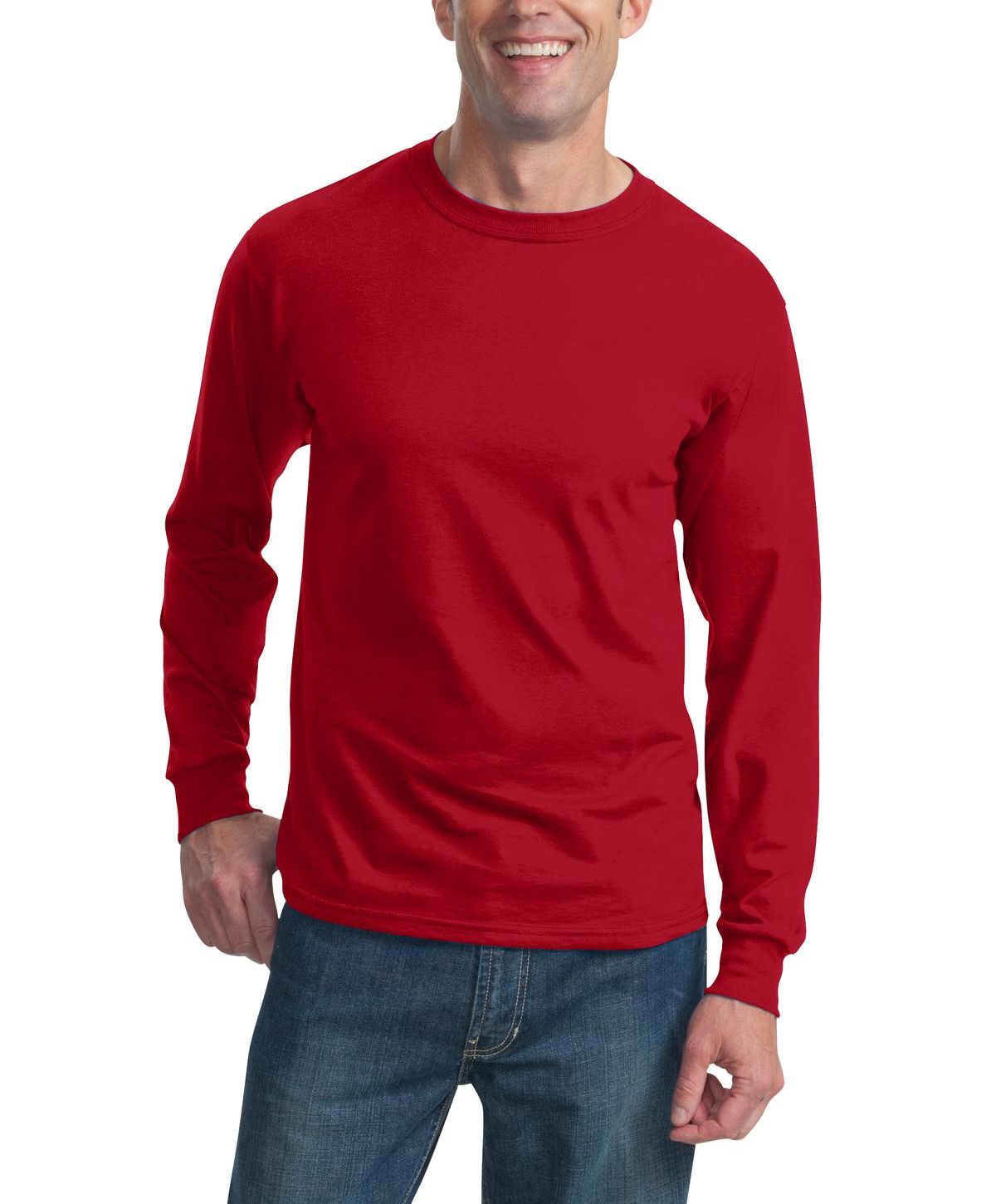 Just Blanks Men's Ultra HD Cotton Long Sleeve Tee T-Shirt - JB4930