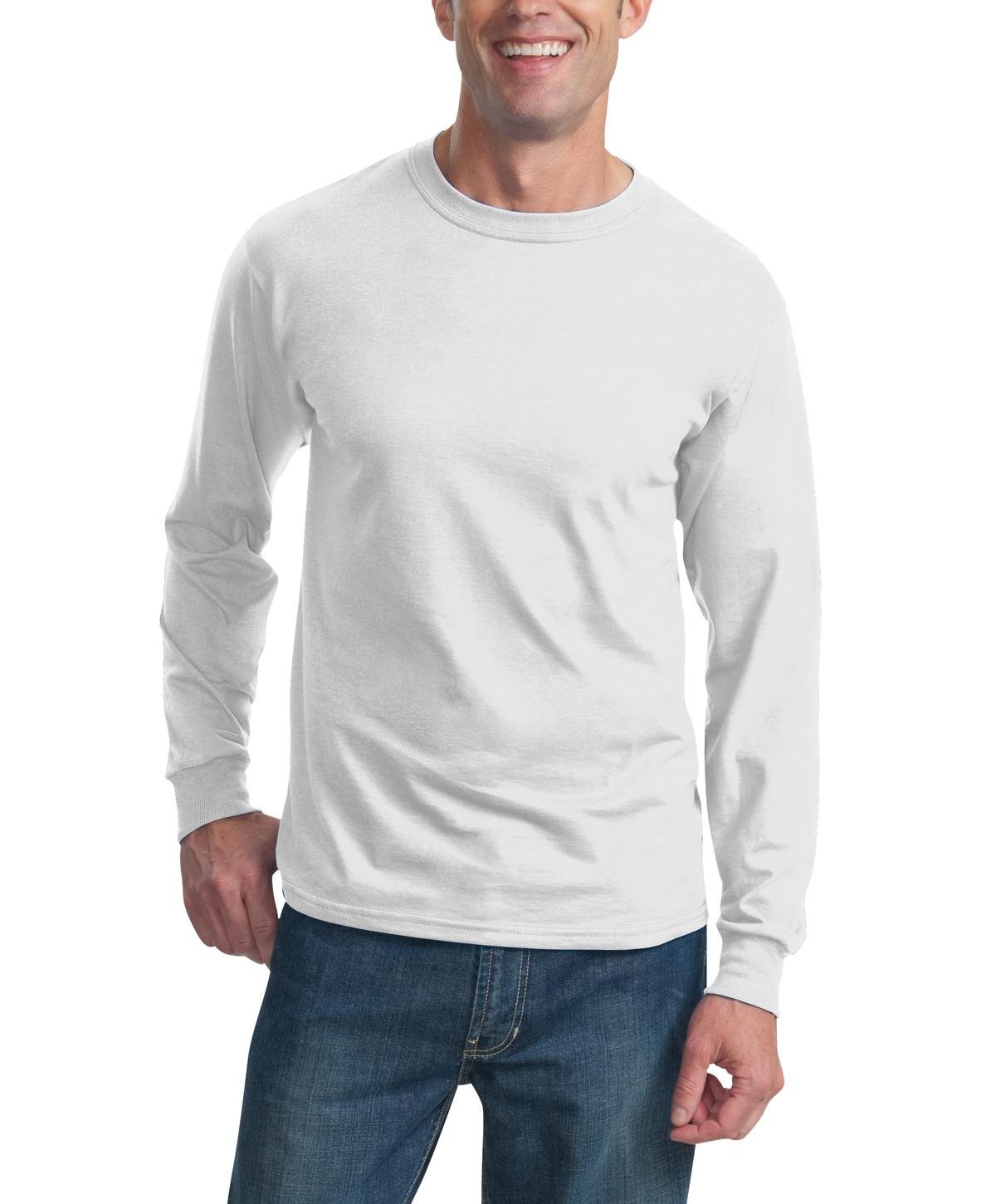 Just Blanks Men's Ultra HD Cotton Long Sleeve Tee T-Shirt - JB4930