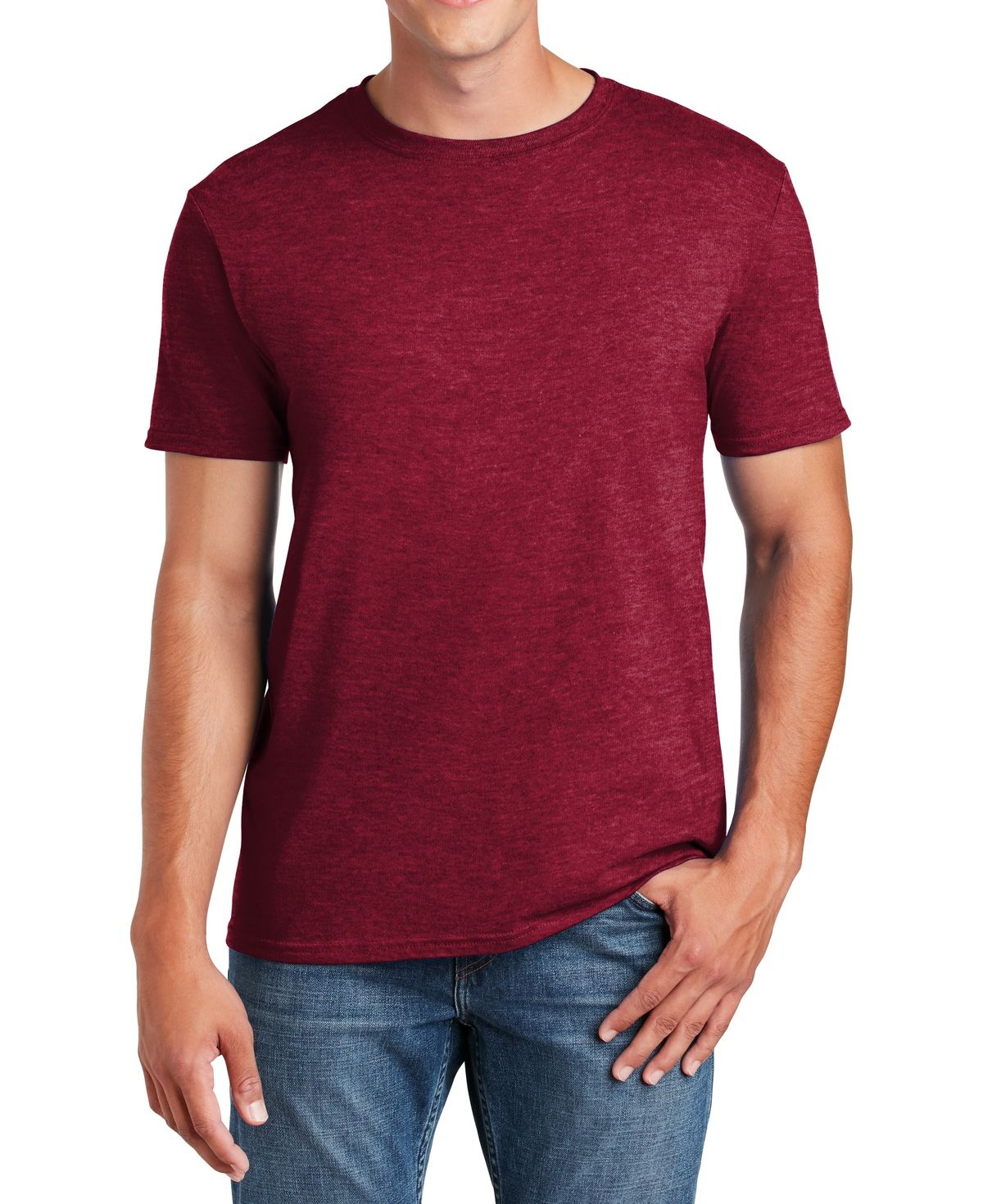 Just Blanks Men’s Semi-Fitted Cotton Workout Tee T-Shirt – JB64000