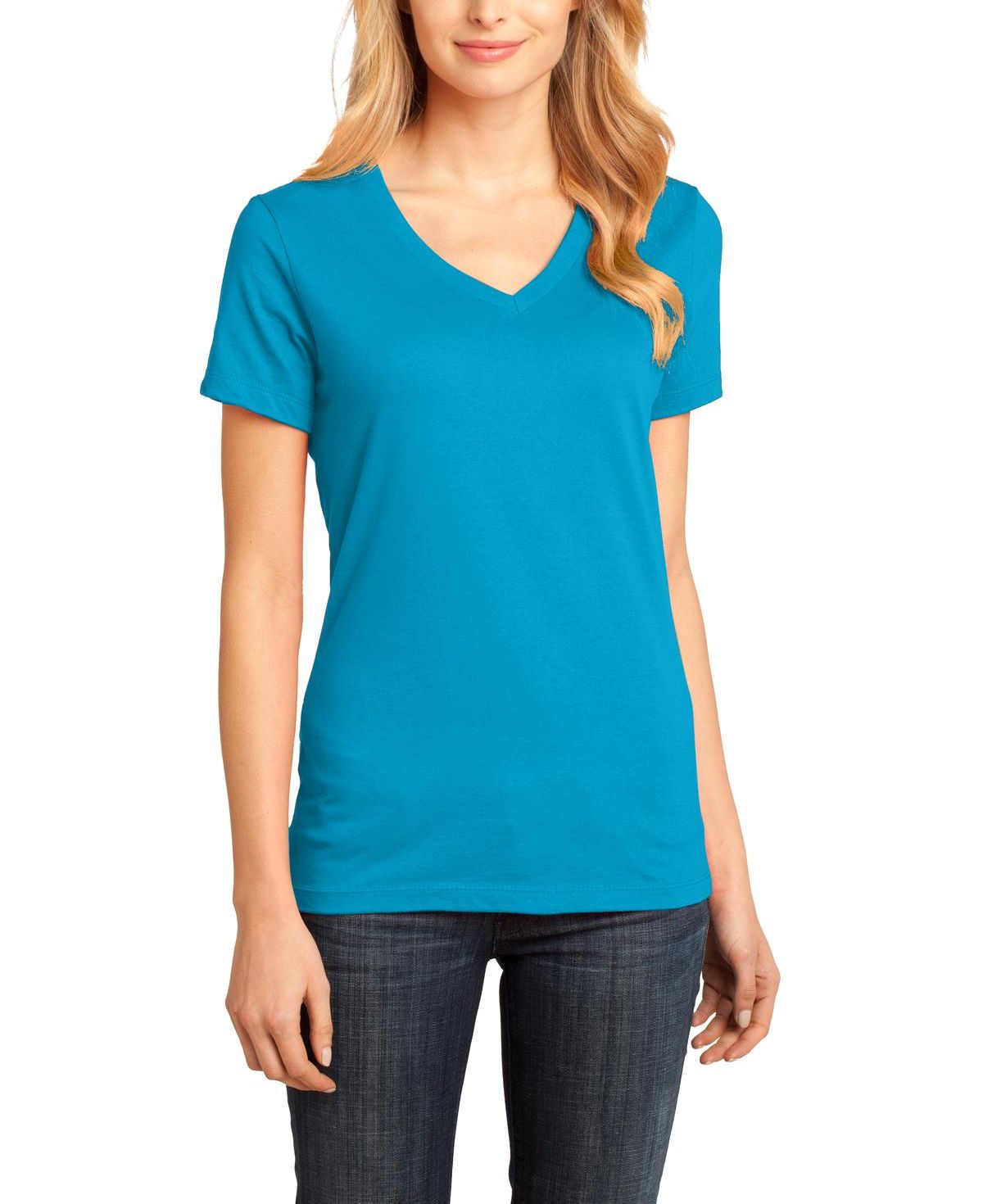 Just Blanks Women’s Perfect Weight V-Neck Tee T-Shirt – JBDM1170L