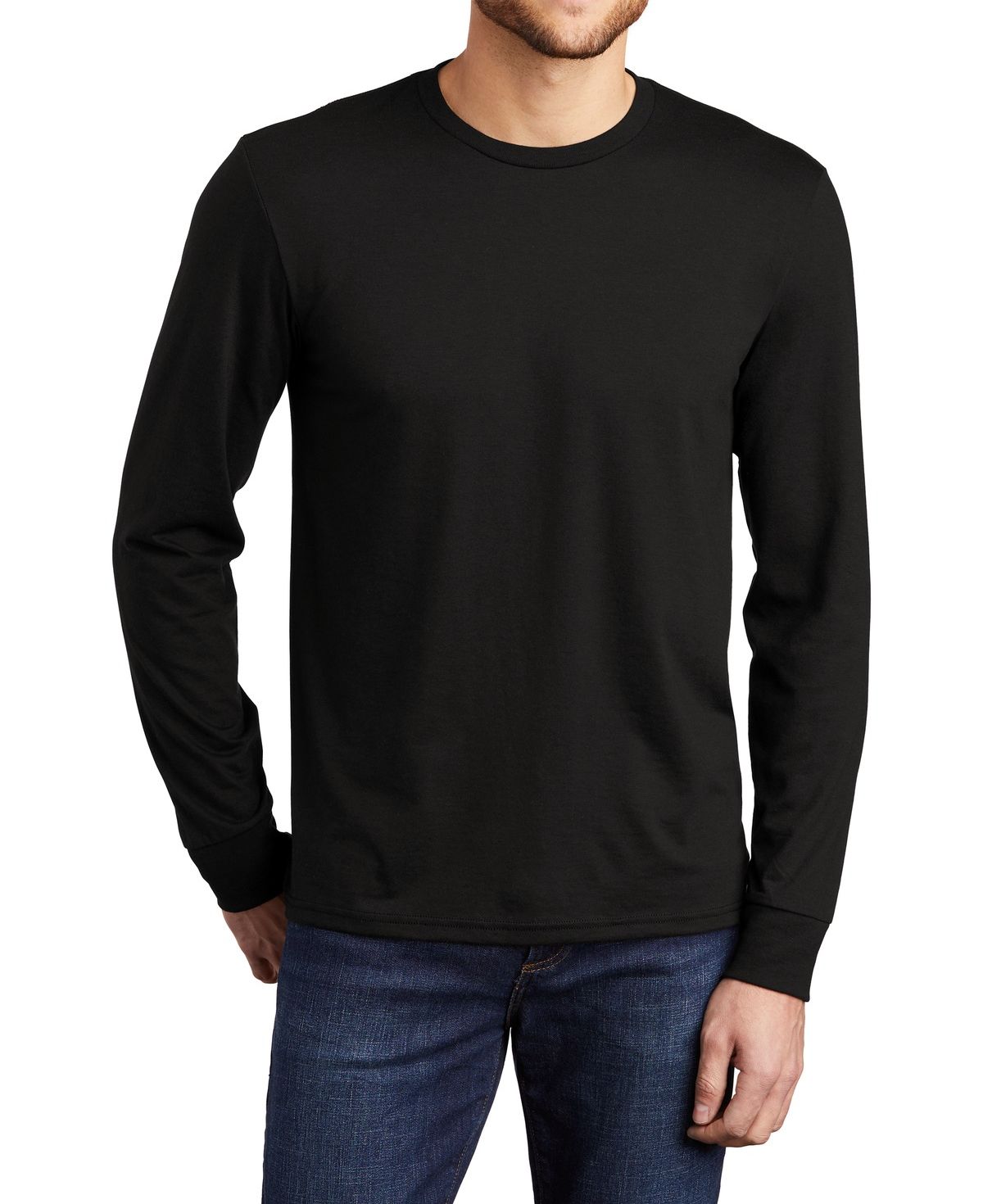 Just Blanks Men’s Long Sleeve Tri-Blend Crew Neck Tee T-Shirt – JBDM132