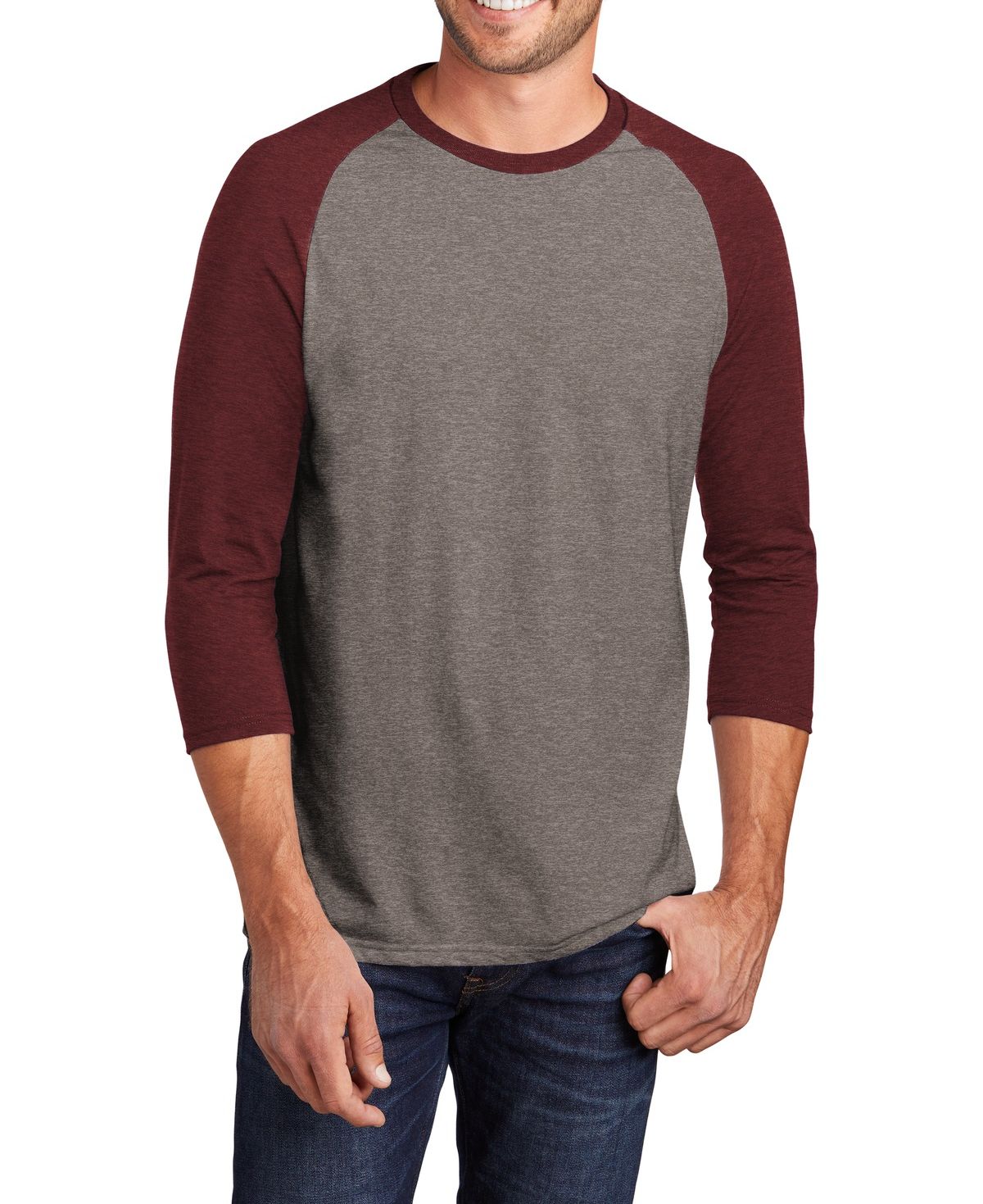 JustBlanks Men's 3/4-Sleeve Raglan Perfect Baseball Tee T-Shirt - JBDM136 - Picture 7 of 13