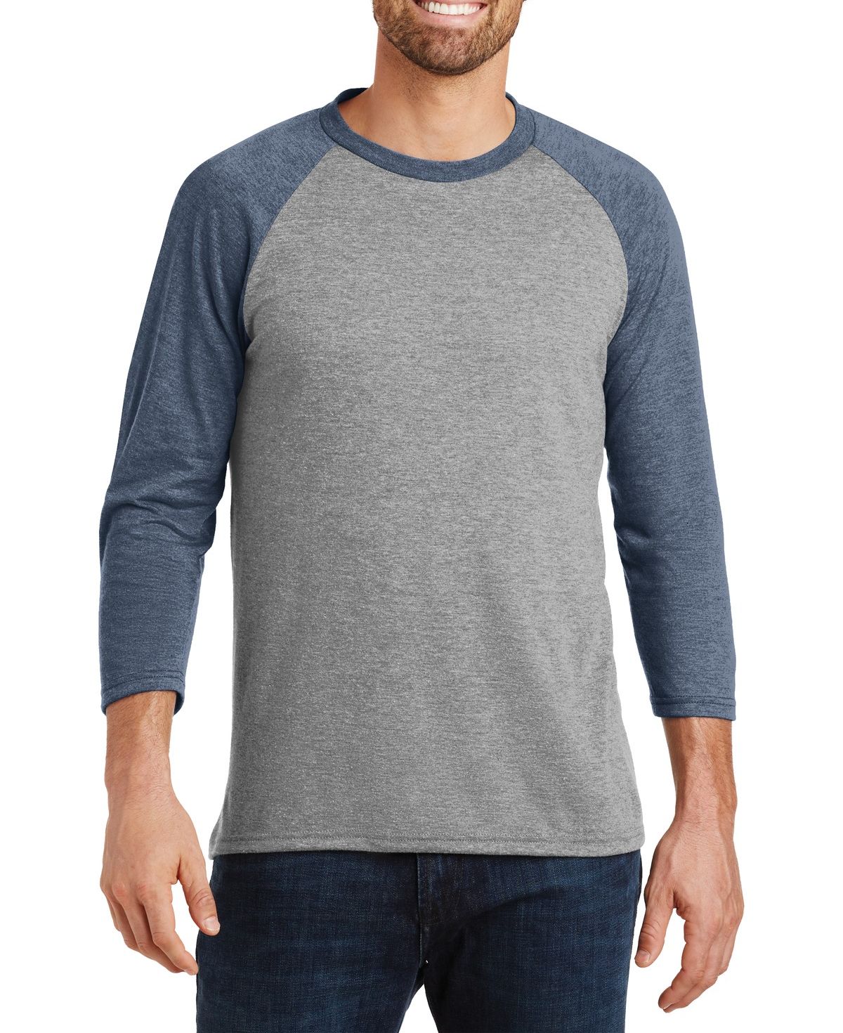 JustBlanks Men's 3/4-Sleeve Raglan Perfect Baseball Tee T-Shirt - JBDM136 - Picture 9 of 13