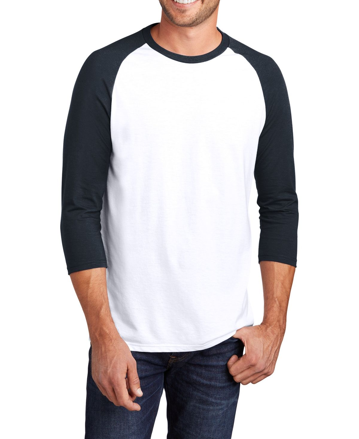JustBlanks Men's 3/4-Sleeve Raglan Perfect Baseball Tee T-Shirt - JBDM136 - Picture 10 of 13