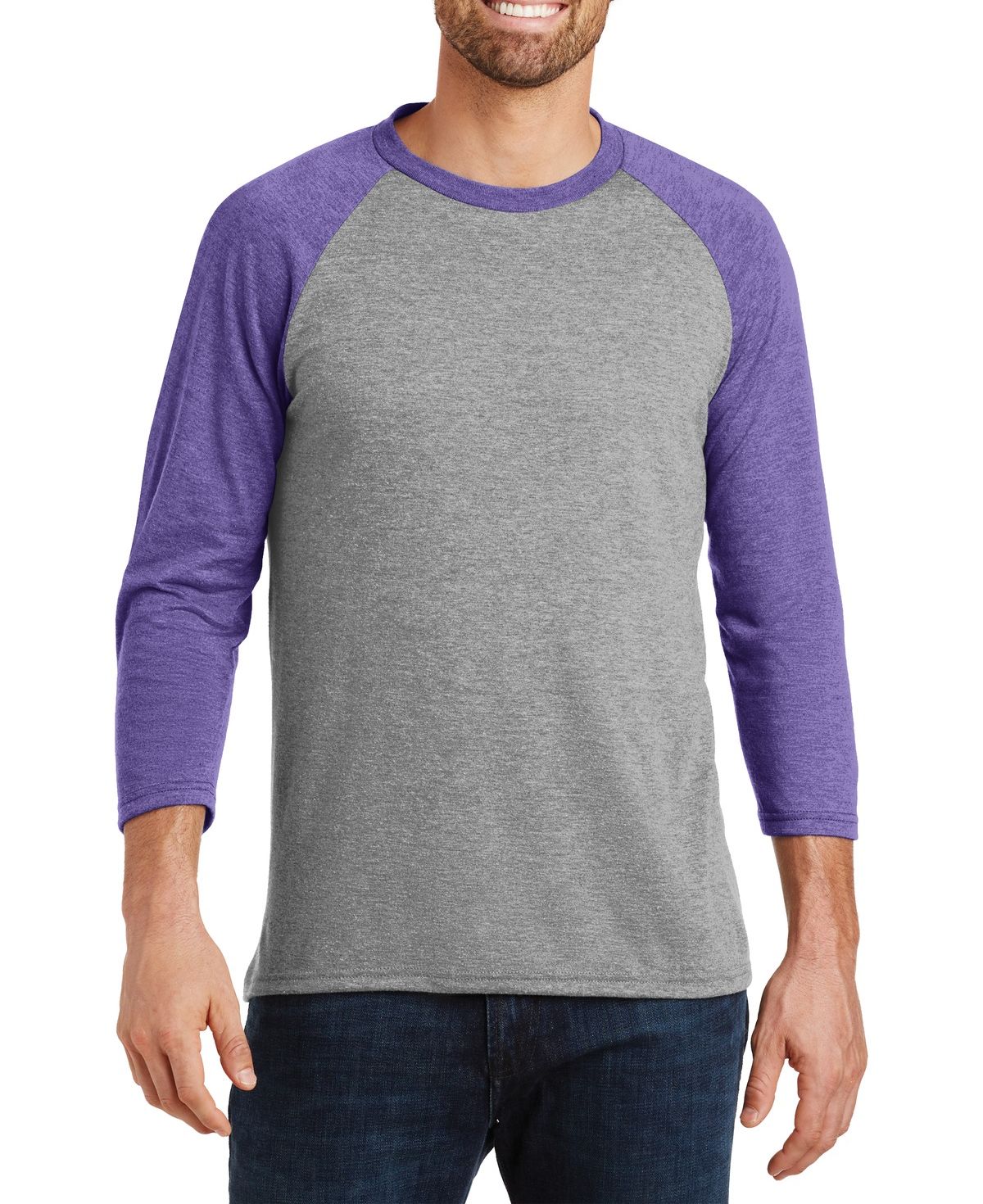 JustBlanks Men's 3/4-Sleeve Raglan Perfect Baseball Tee T-Shirt - JBDM136 - Picture 11 of 13