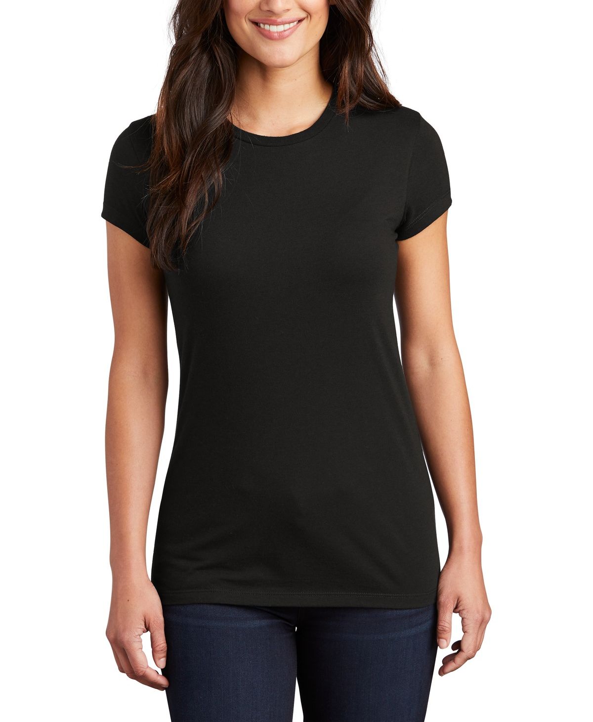 Just Blanks Women’s Fitted Perfect Tri Short Sleeve Tee T-Shirt – JBDT155