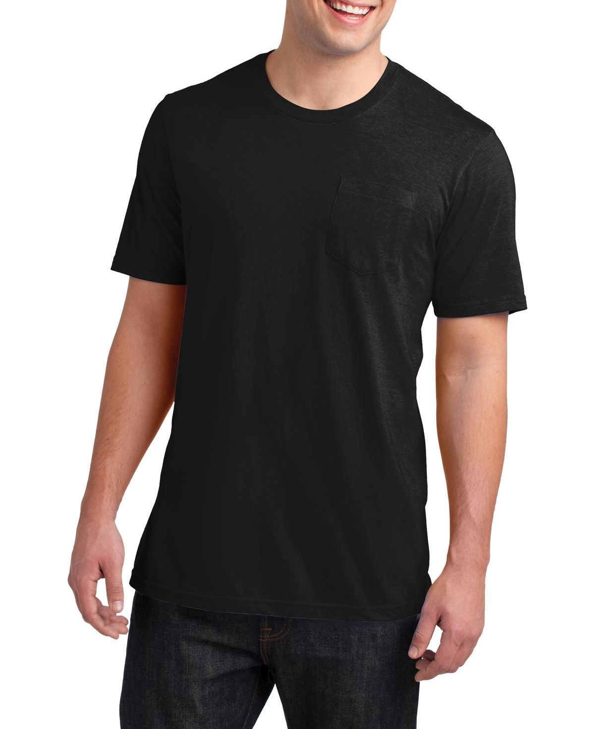 JustBlanks Men&rsquo;s Cotton Crew Neck Pocket T-Shirt – JBDT6000P