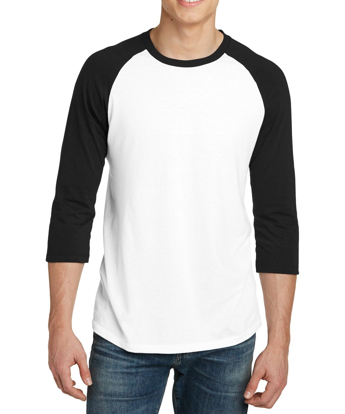 Just Blanks Men’s 3/4-Sleeve Raglan Very Important Tee T-Shirt – JBDT6210
