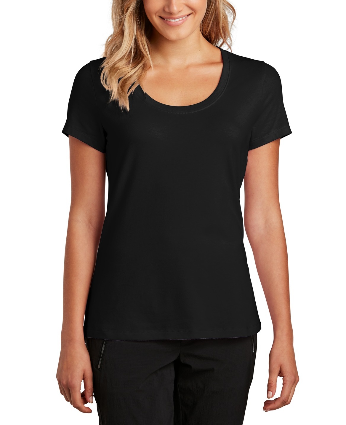 Just Blanks Women&rsquo;s Lightweight Scoop Neck Cotton Tee T-Shirt – JBDT7501