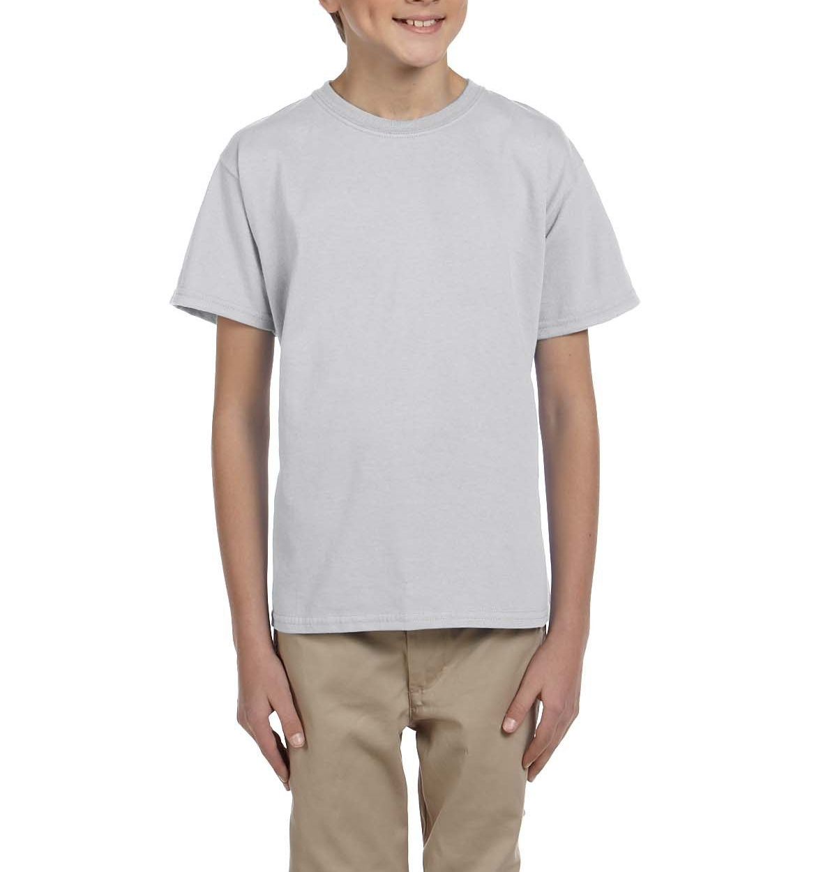 JustBlanks Youth Casual Lightweight Tee T-Shirt - JBG200B - Picture 2 of 34