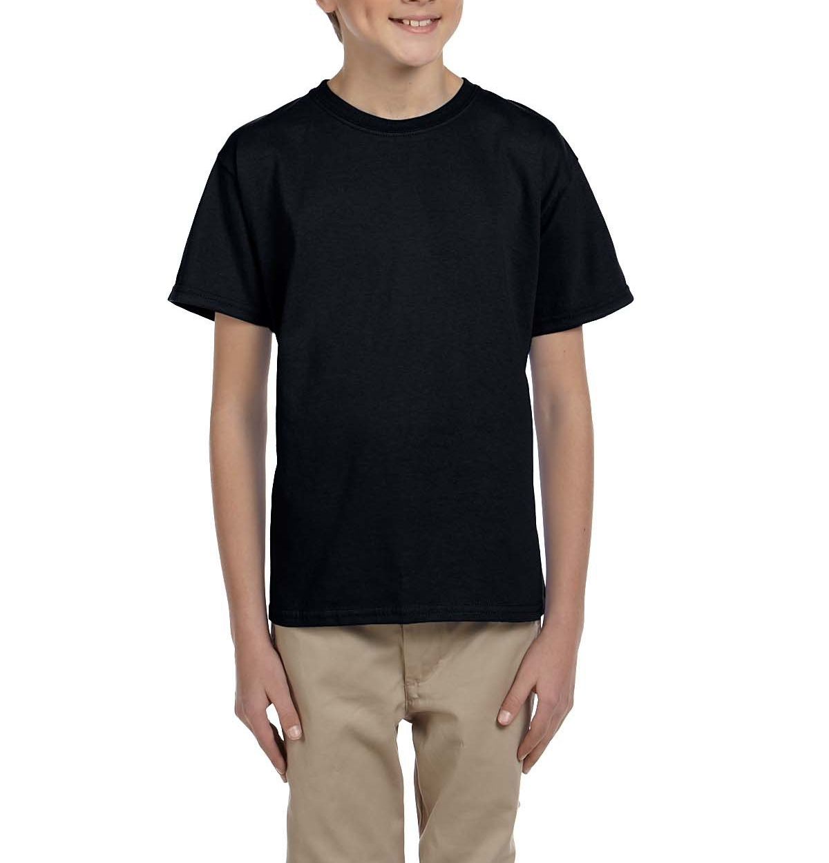 JustBlanks Youth Casual Lightweight Tee T-Shirt - JBG200B - Picture 3 of 34