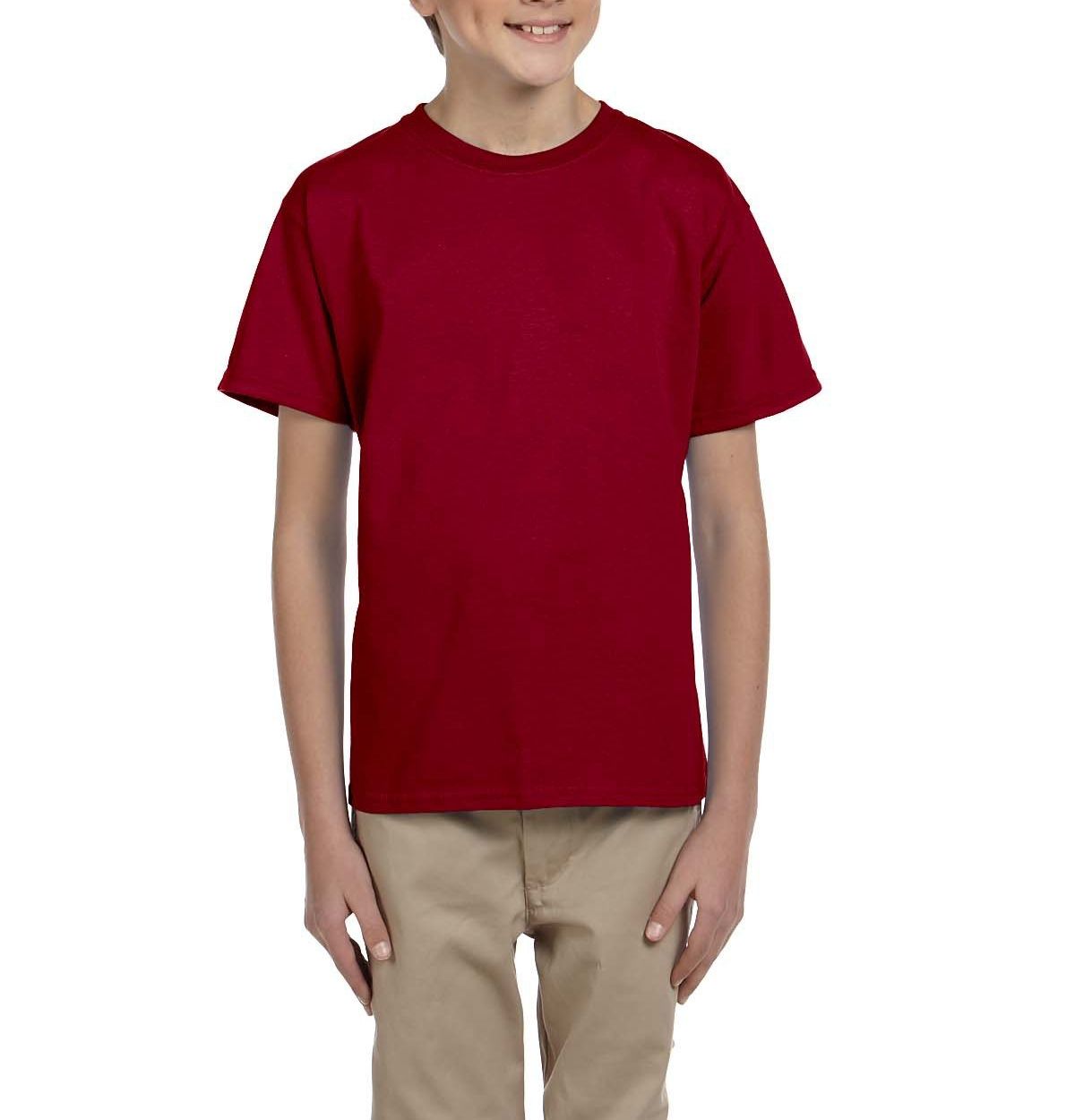 JustBlanks Youth Casual Lightweight Tee T-Shirt - JBG200B - Picture 4 of 34