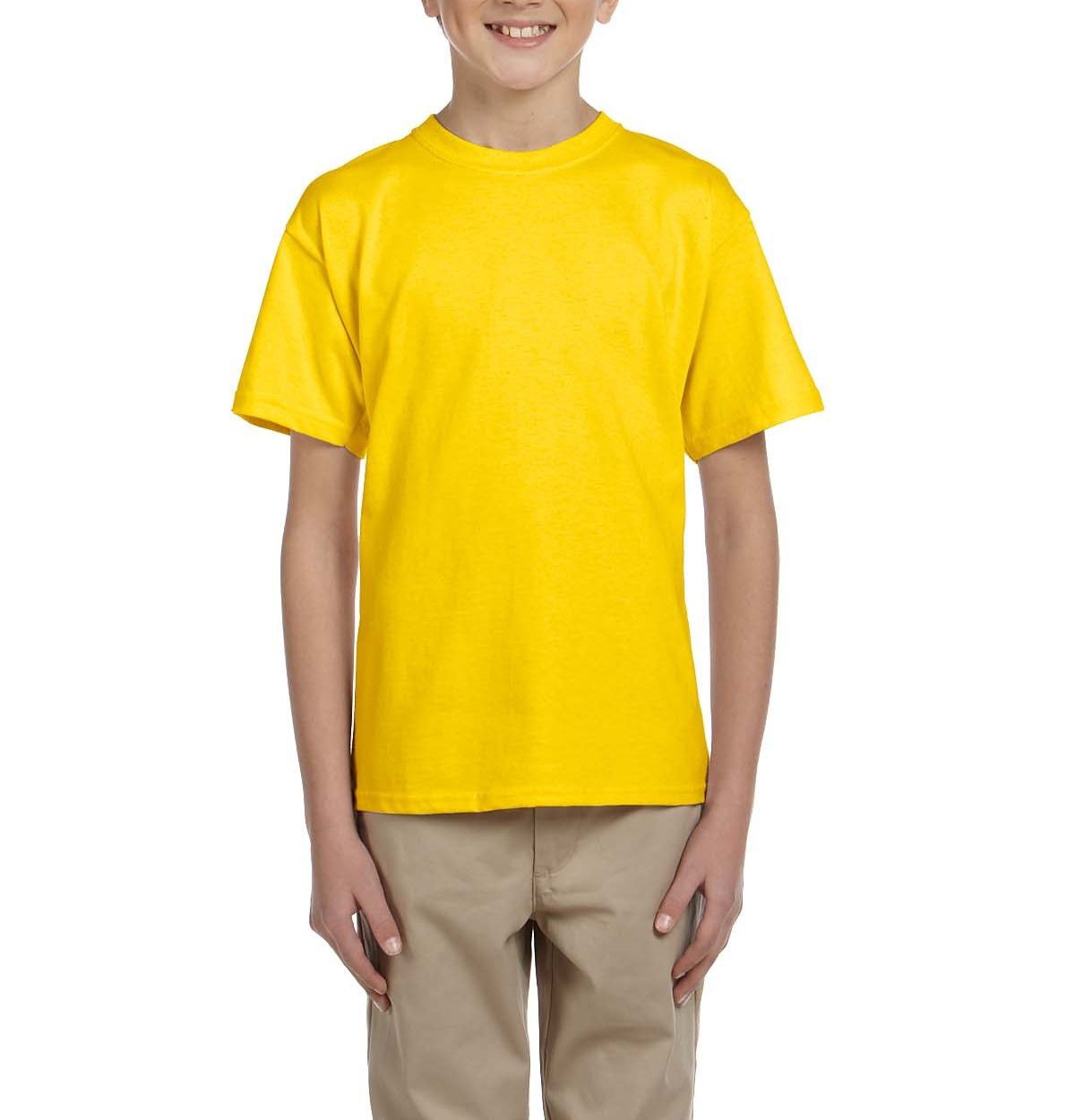 JustBlanks Youth Casual Lightweight Tee T-Shirt - JBG200B - Picture 8 of 34