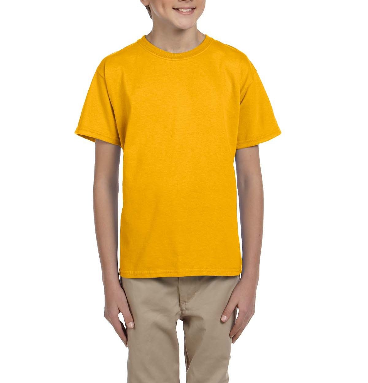 JustBlanks Youth Casual Lightweight Tee T-Shirt - JBG200B - Picture 10 of 34