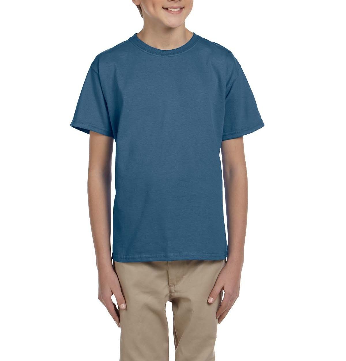 JustBlanks Youth Casual Lightweight Tee T-Shirt - JBG200B - Picture 12 of 34