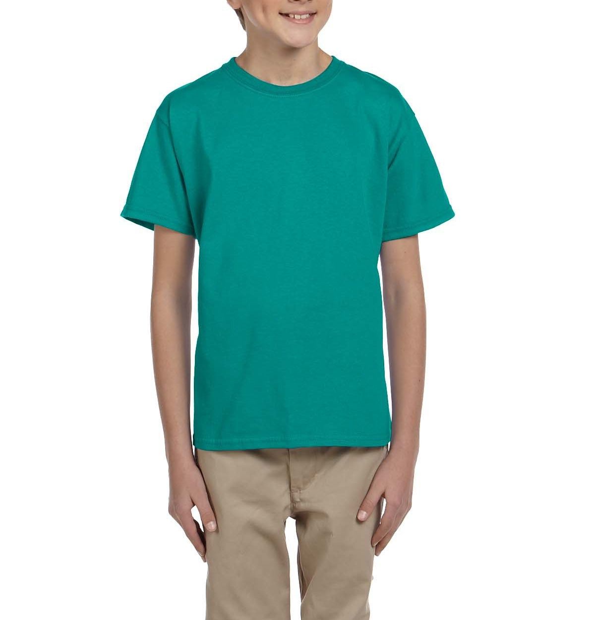 JustBlanks Youth Casual Lightweight Tee T-Shirt - JBG200B - Picture 15 of 34