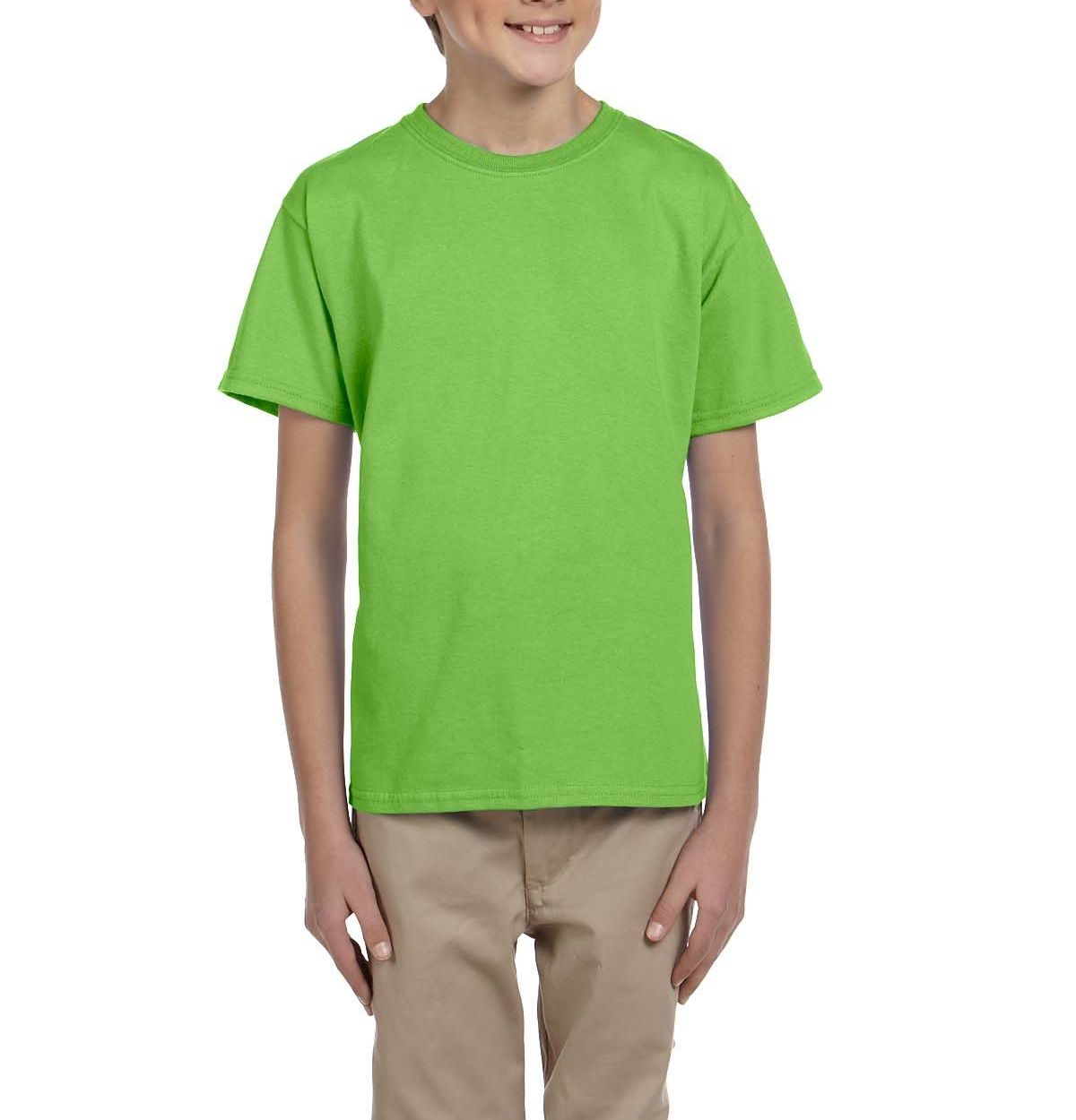 JustBlanks Youth Casual Lightweight Tee T-Shirt - JBG200B - Picture 19 of 34