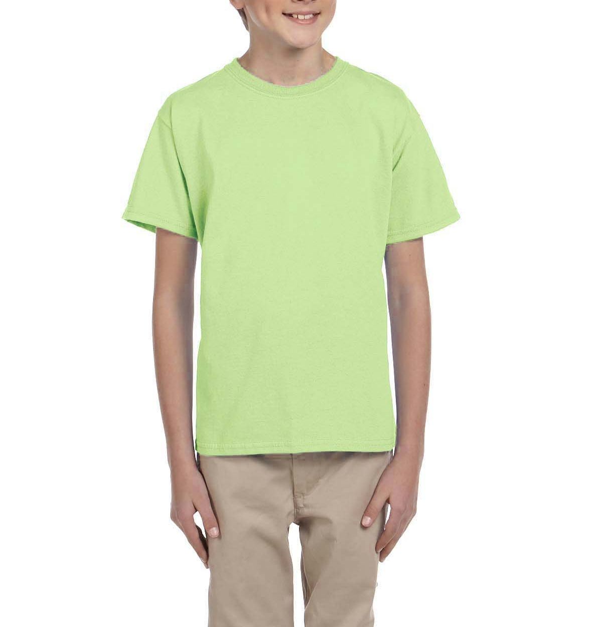 JustBlanks Youth Casual Lightweight Tee T-Shirt - JBG200B - Picture 21 of 34