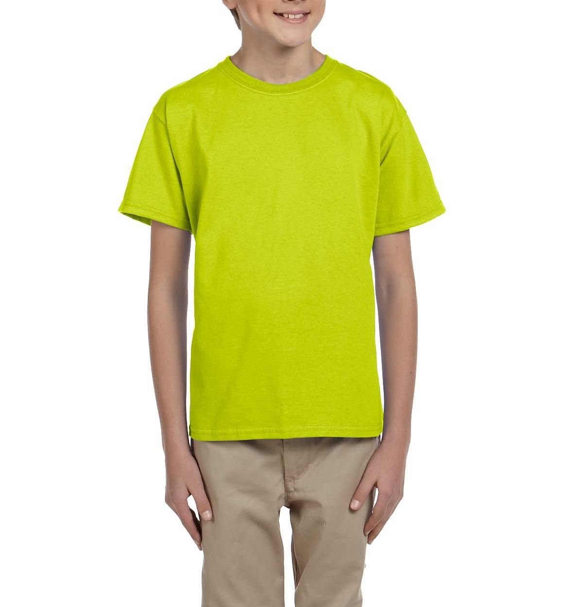 JustBlanks Youth Casual Lightweight Tee T-Shirt - JBG200B - Picture 29 of 34