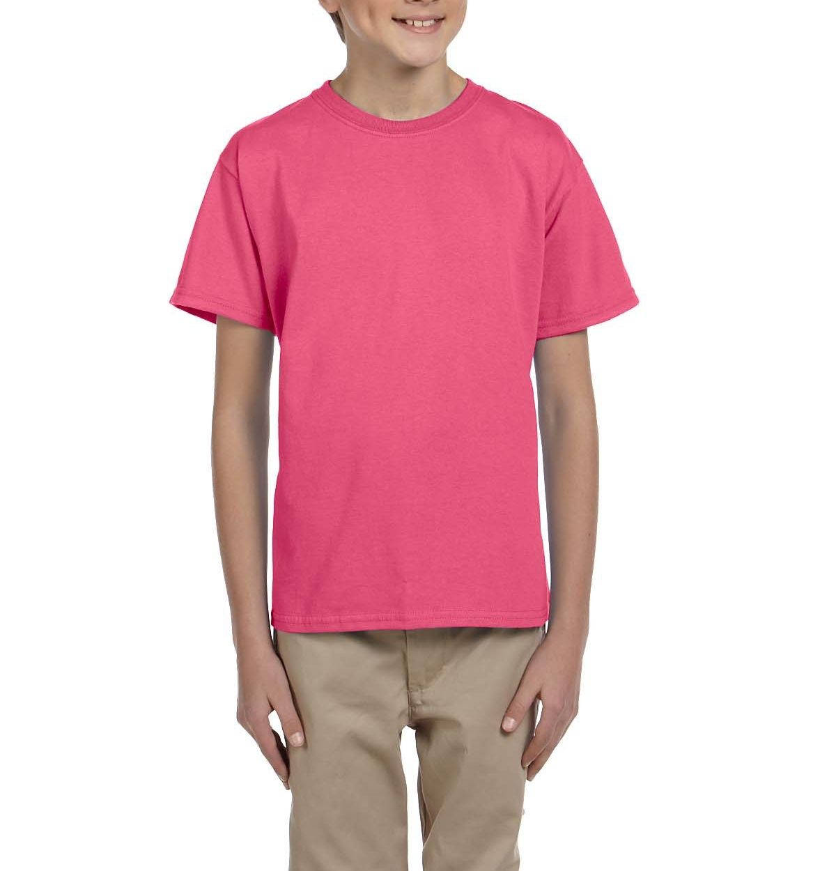 JustBlanks Youth Casual Lightweight Tee T-Shirt - JBG200B - Picture 30 of 34