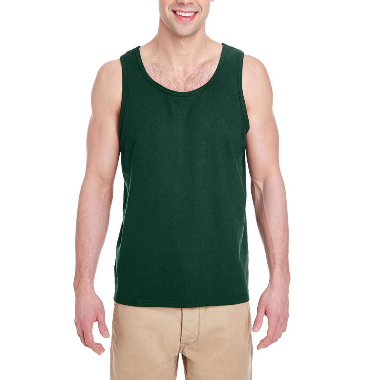 Just Blanks Men’s Heavy Cotton Stretch Performance Tank Top – JBG520