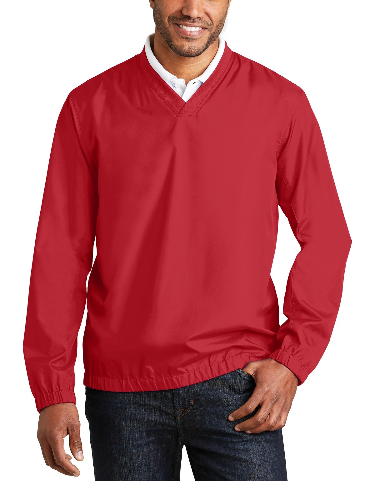 JustBlanks Men's 100% Polyester Zephyr Performance V-Neck Pullover - JBJ342 - Picture 5 of 8